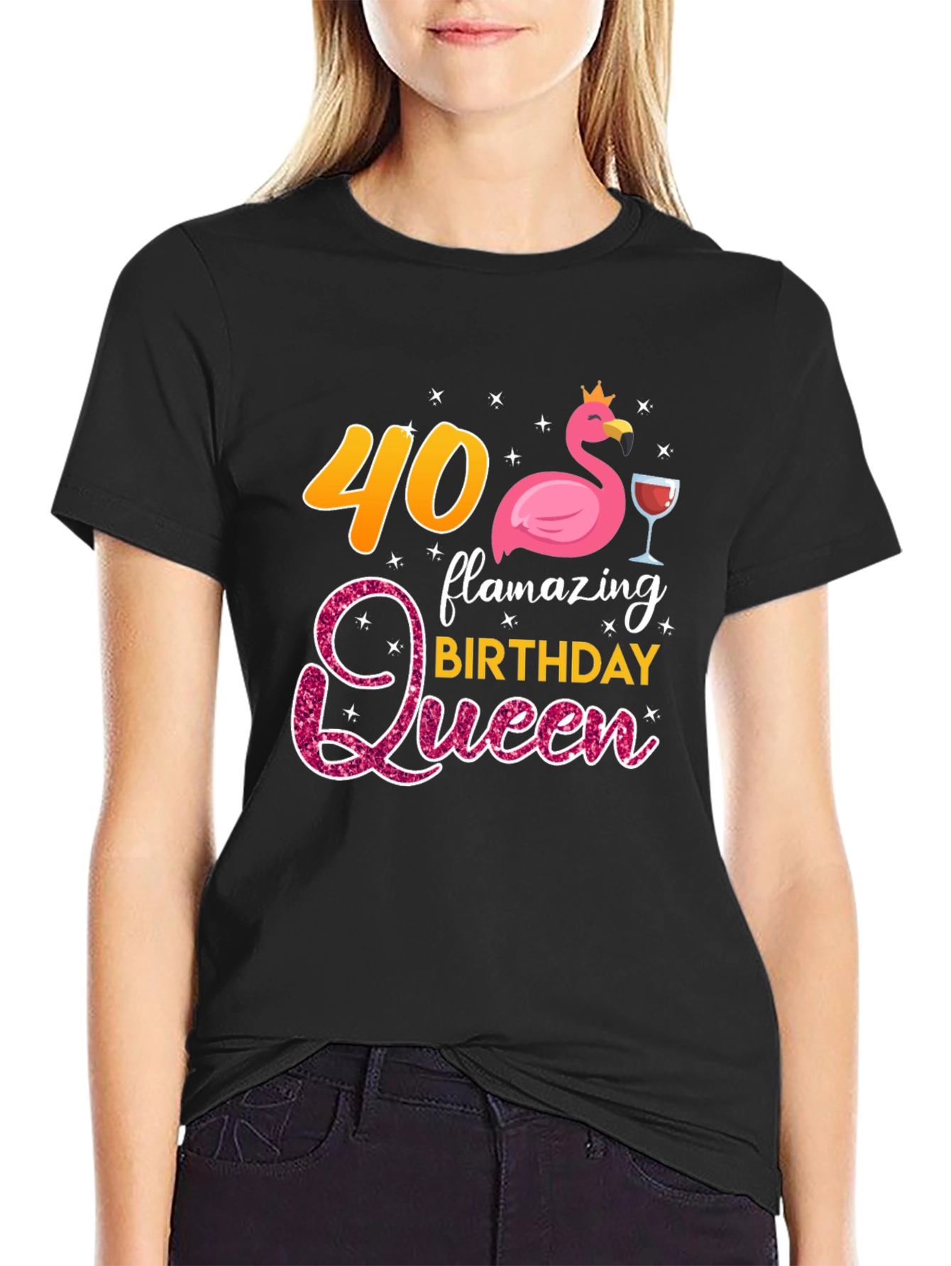 Flamazing 40th Birthday Queen T-Shirt