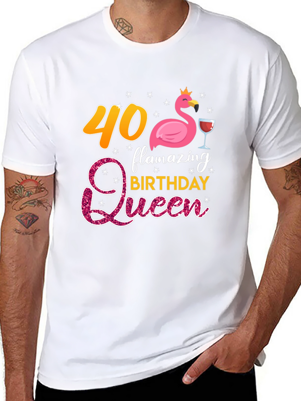 Flamazing 40th Birthday Queen T-Shirt