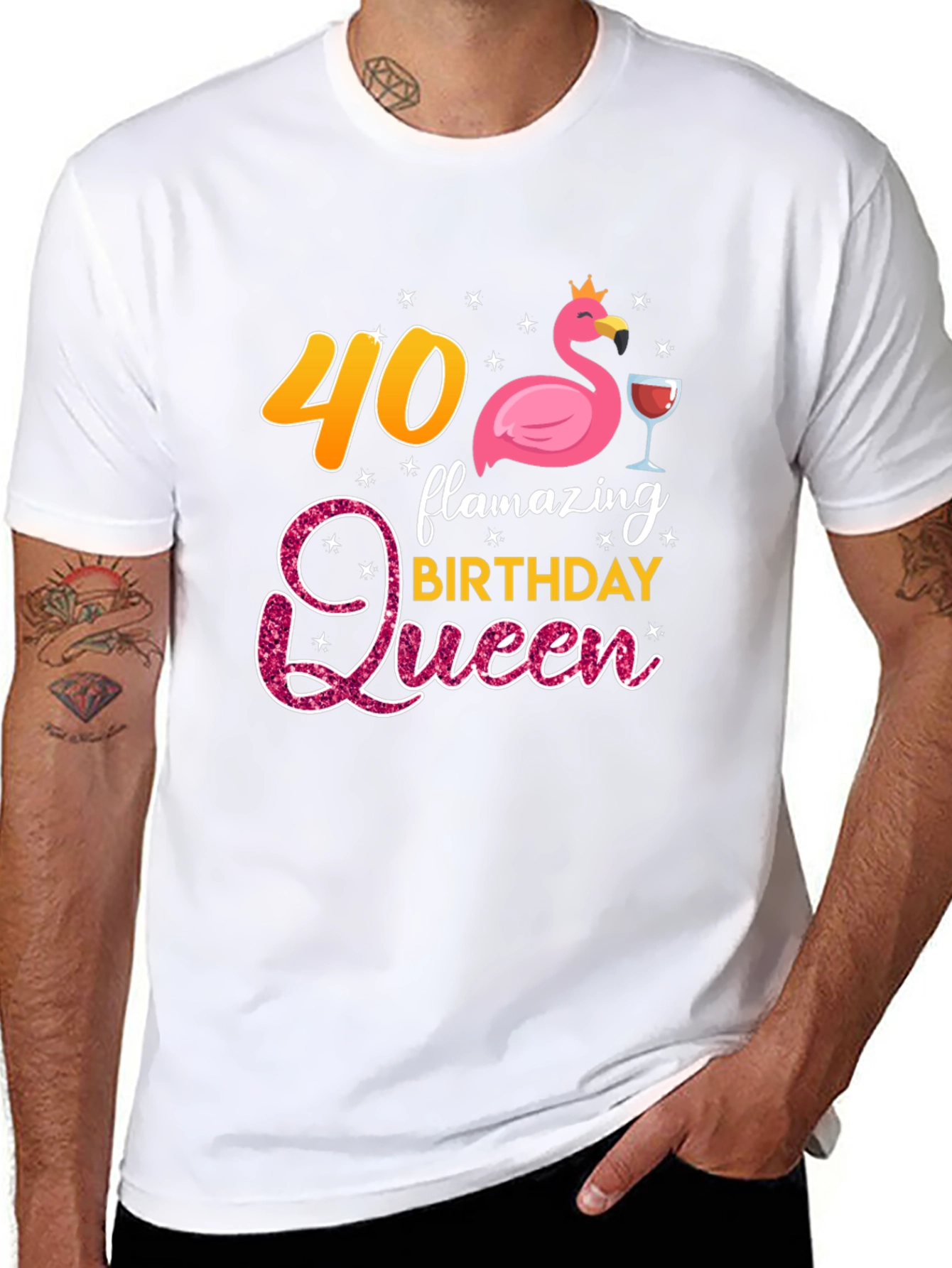 Flamazing 40th Birthday Queen T-Shirt