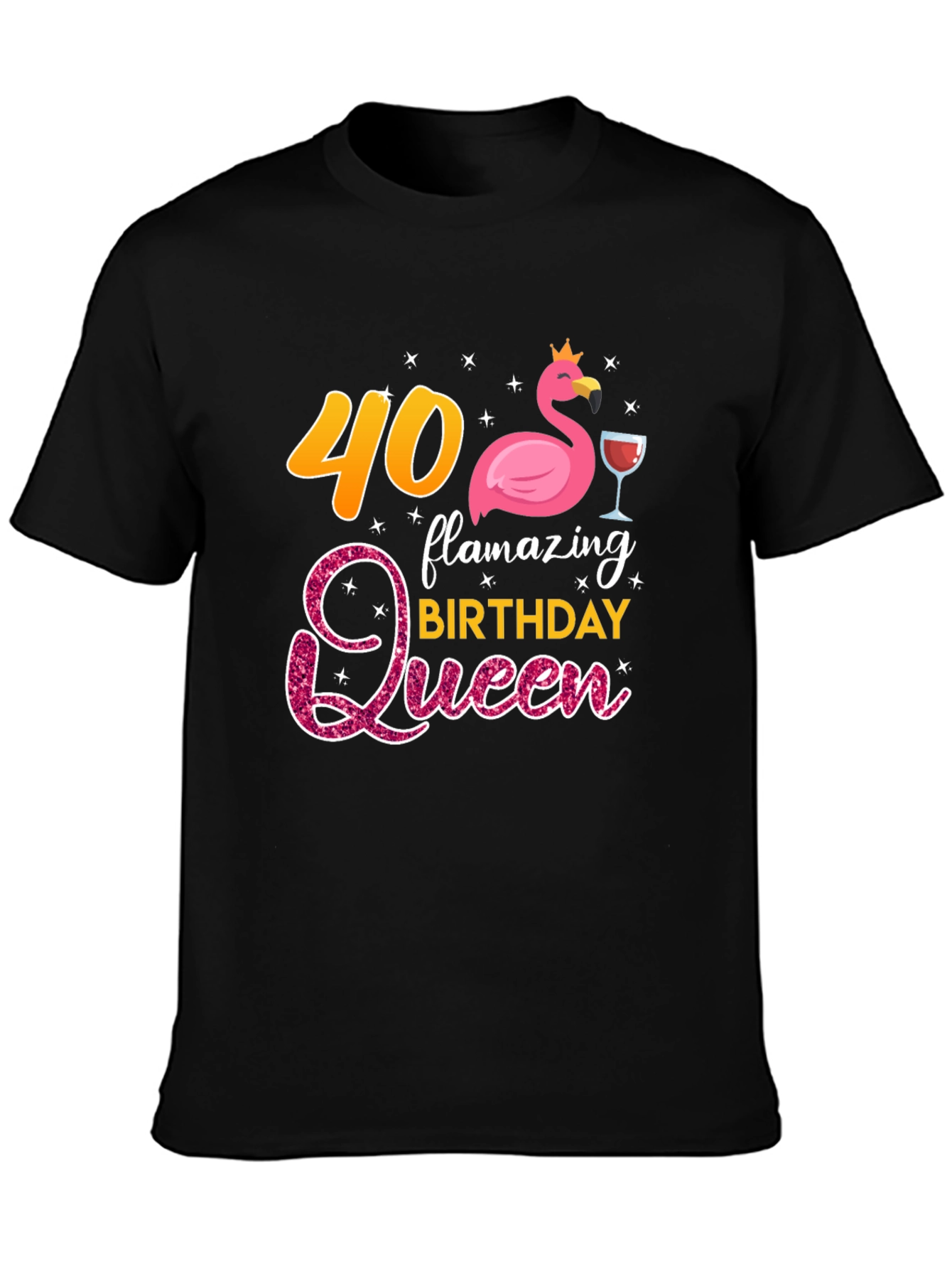 Flamazing 40th Birthday Queen T-Shirt