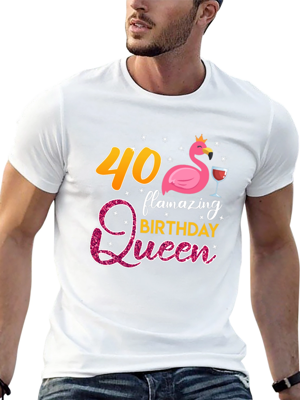 Flamazing 40th Birthday Queen T-Shirt