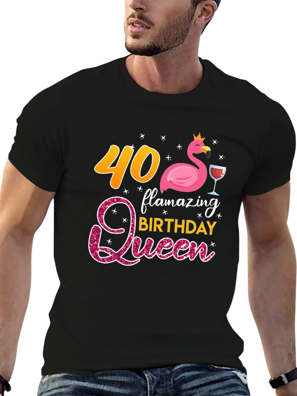 Flamazing 40th Birthday Queen T-Shirt
