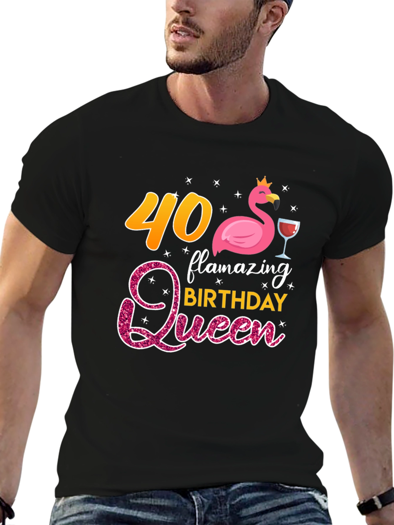 Flamazing 40th Birthday Queen T-Shirt