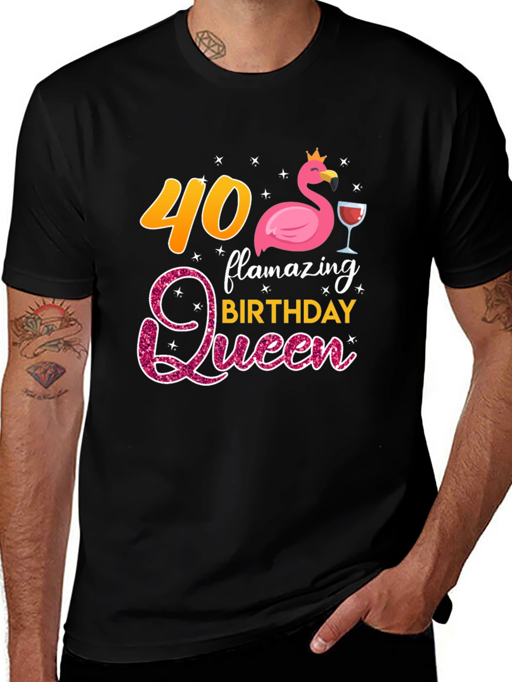 Flamazing 40th Birthday Queen T-Shirt