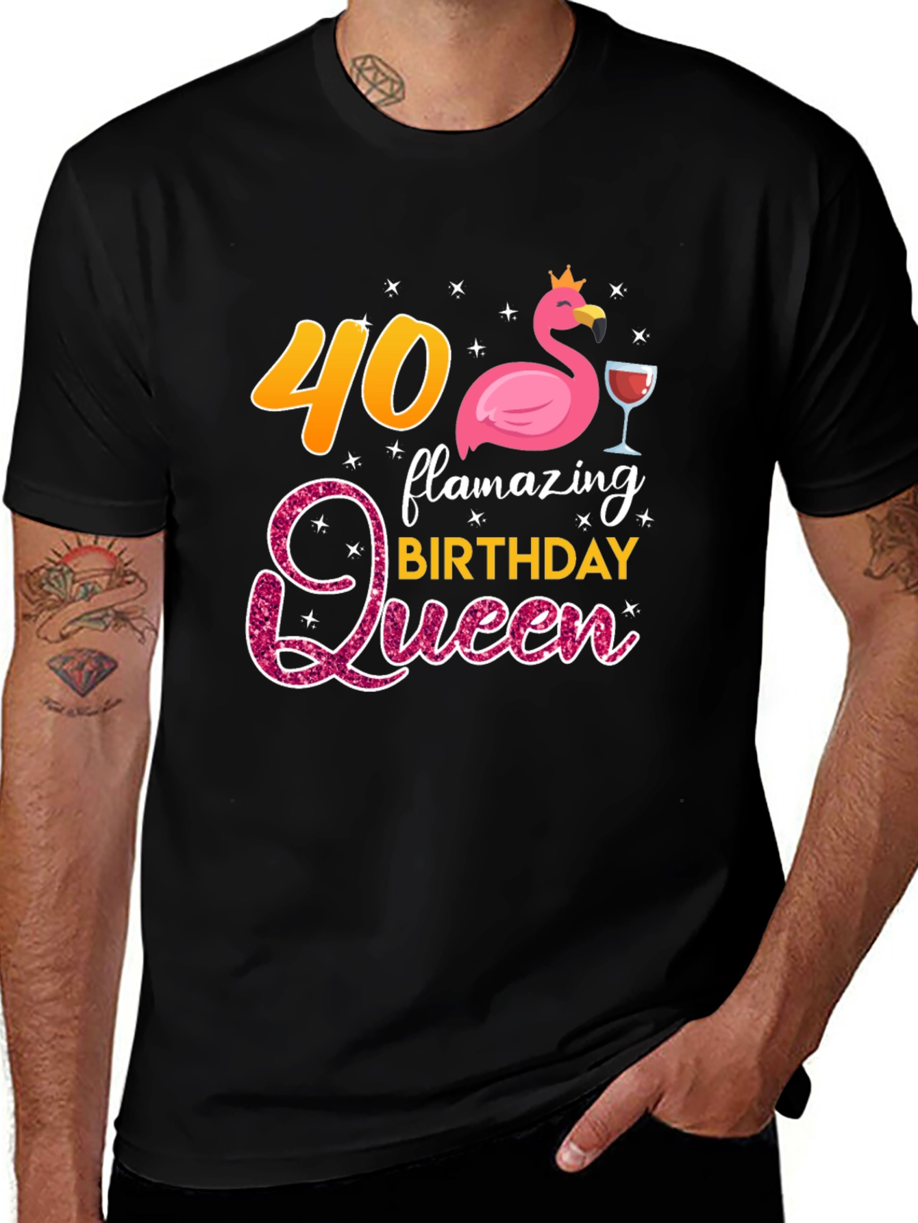 Flamazing 40th Birthday Queen T-Shirt