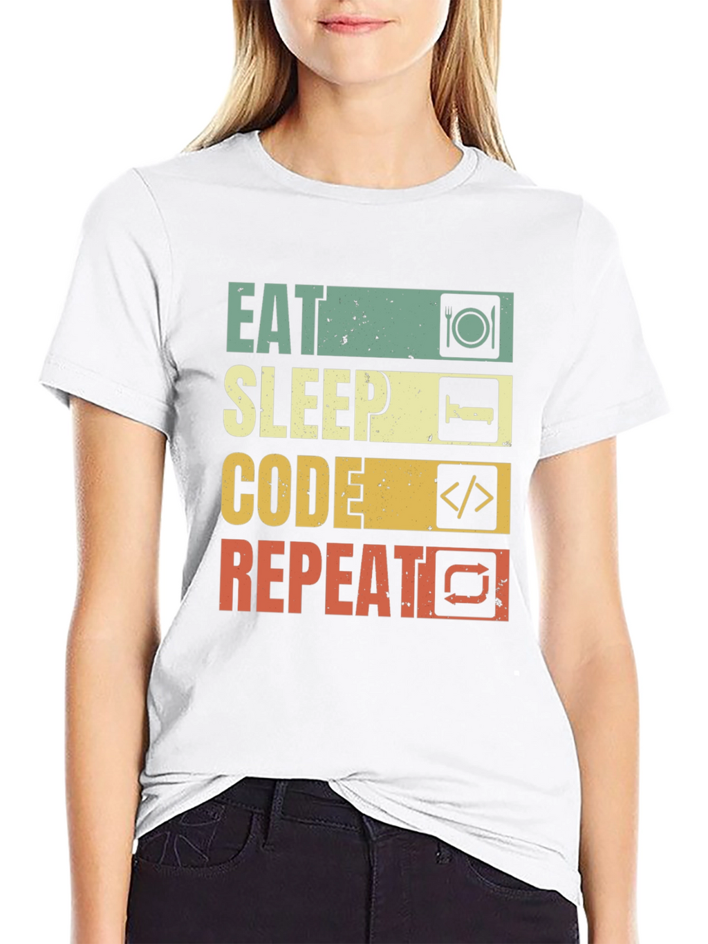Eat Sleep Code Repeat T-Shirt - Programmer Gift