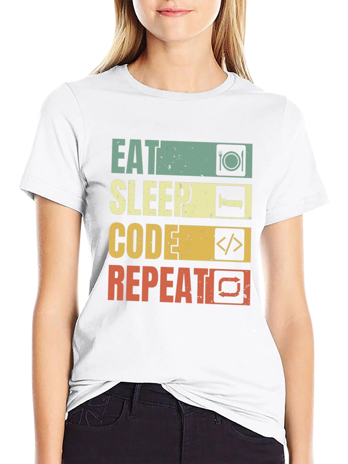 Eat Sleep Code Repeat T-Shirt - Programmer Gift