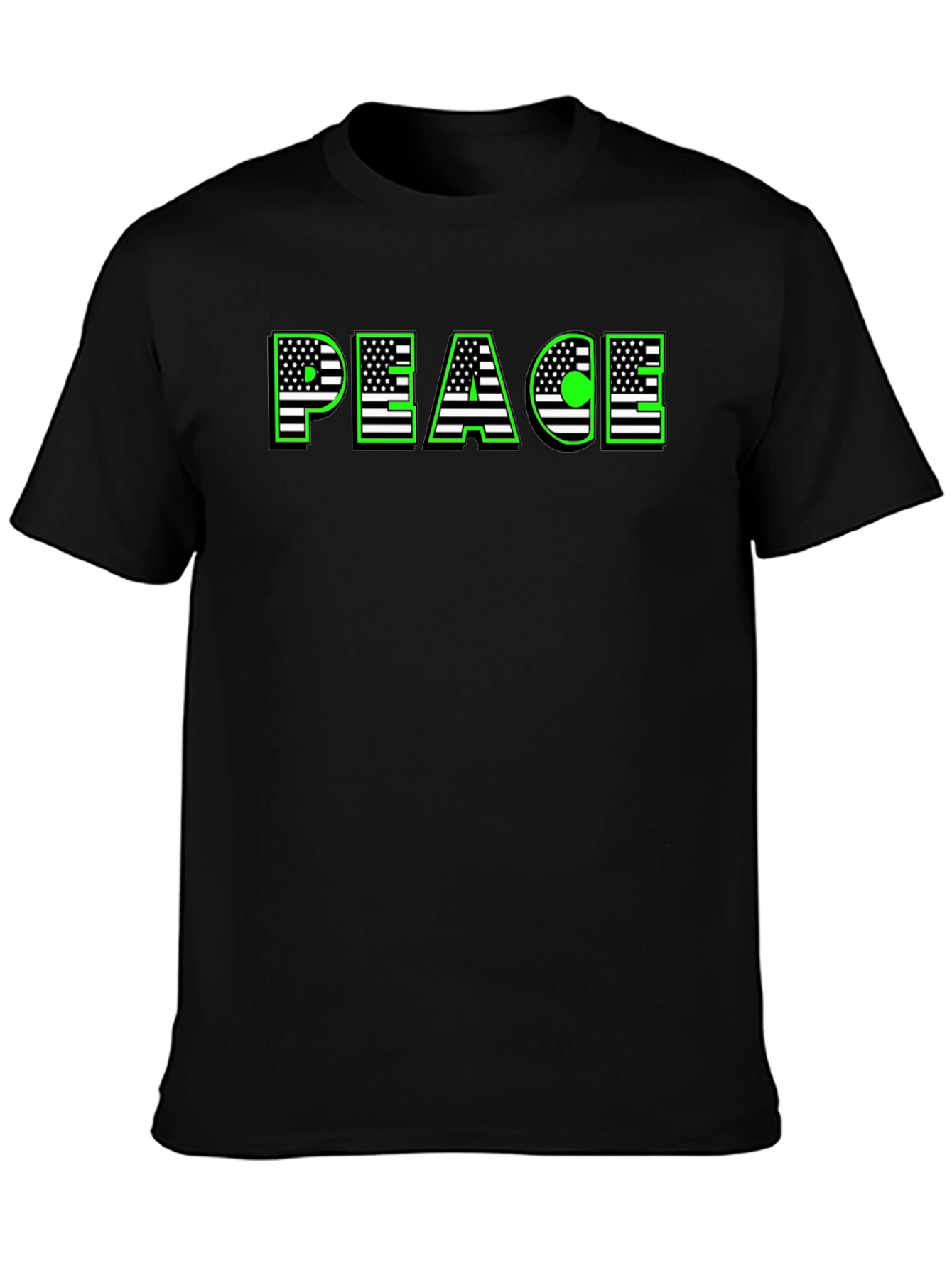 Peace USA Flag Graphic T-Shirt