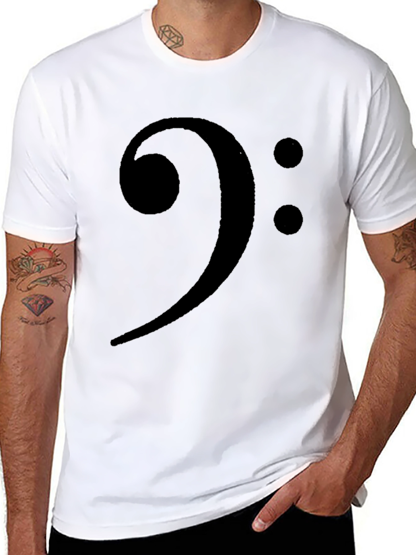 Bass Clef Graphic T-Shirt - Music Lover Tee