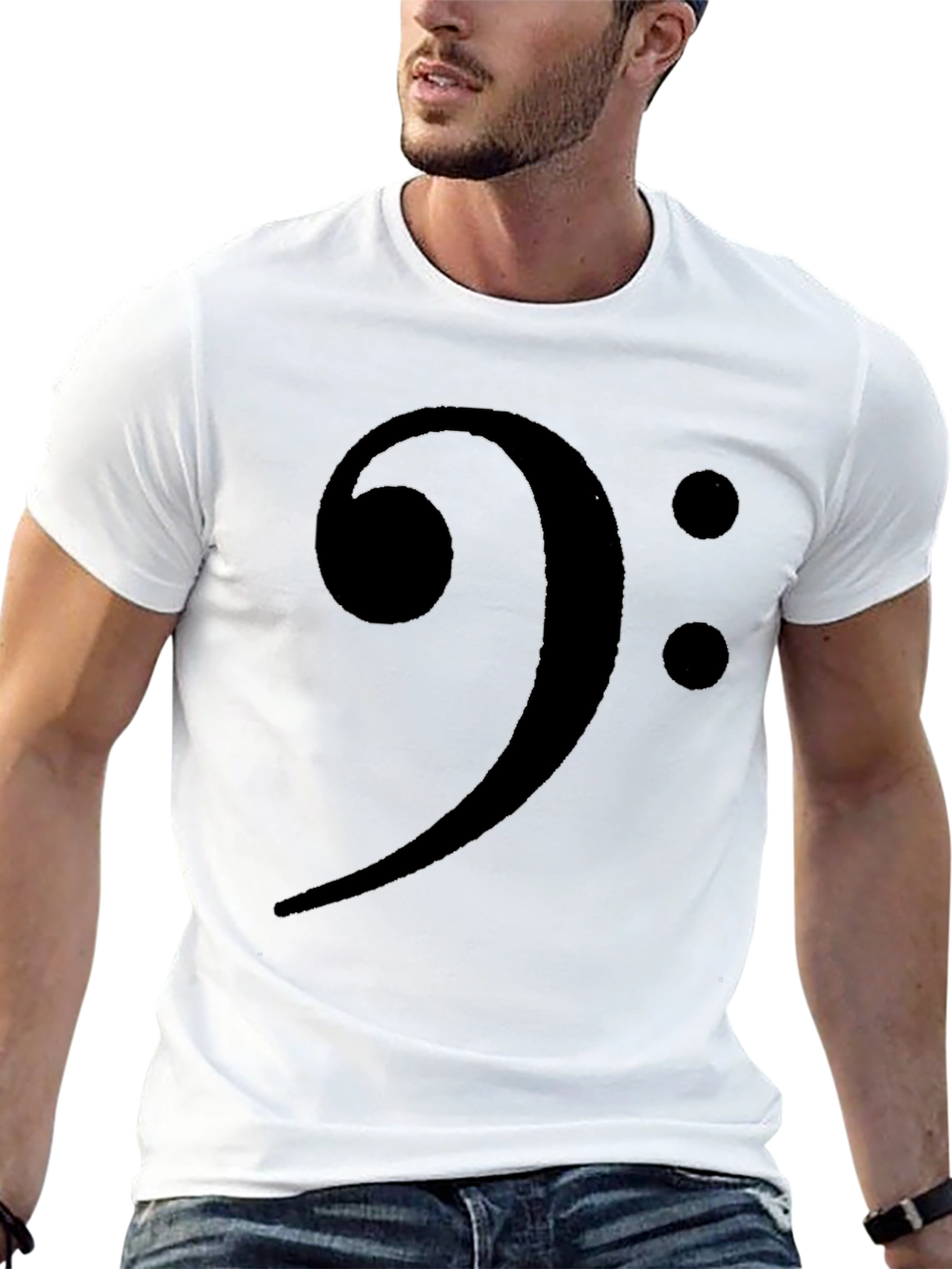 Bass Clef Graphic T-Shirt - Music Lover Tee