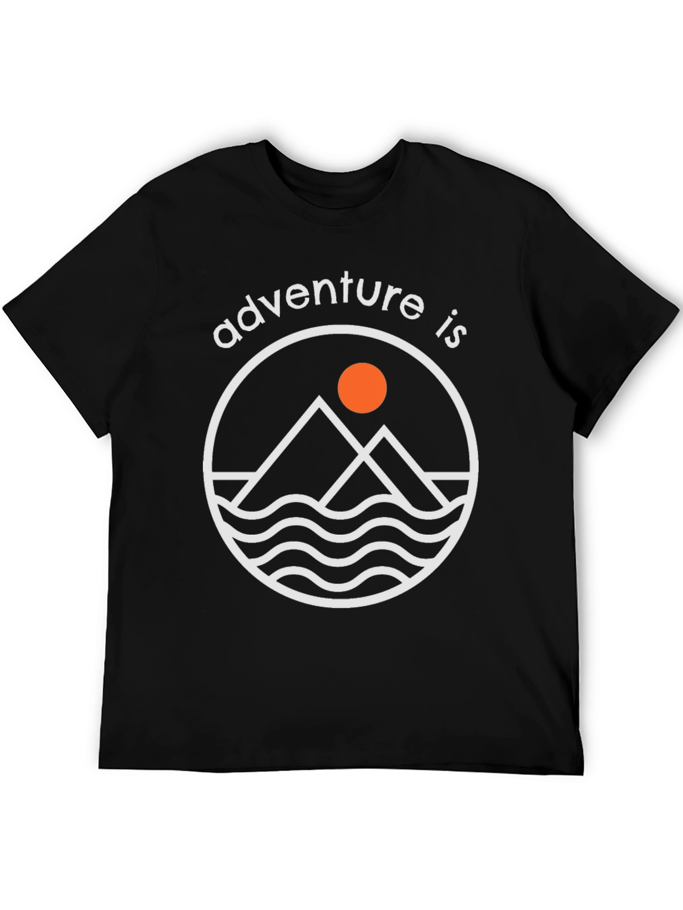 Adventure Is T-Shirt: Mountains & Waves Graphic Tee