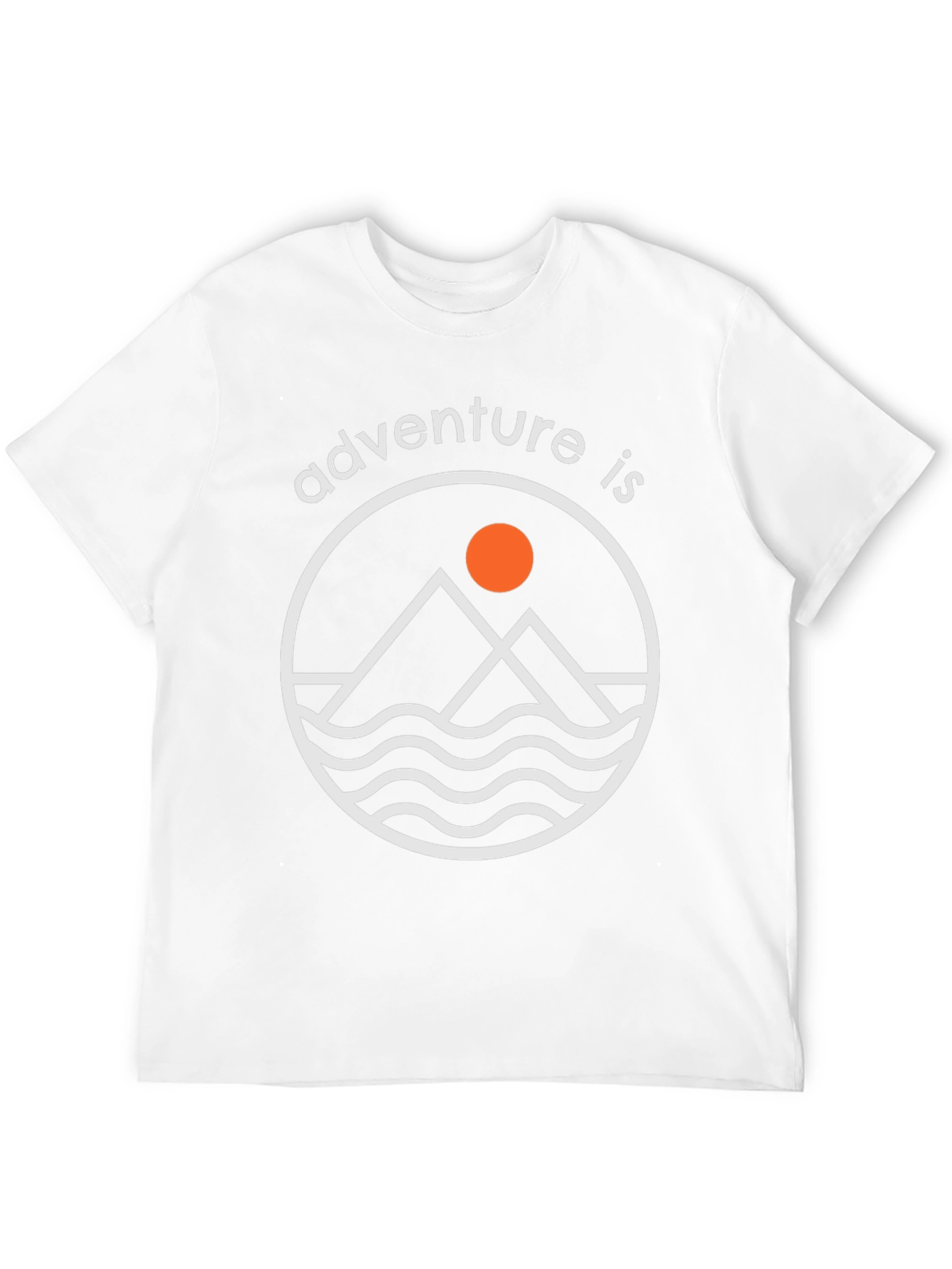 Adventure Is T-Shirt: Mountains & Waves Graphic Tee