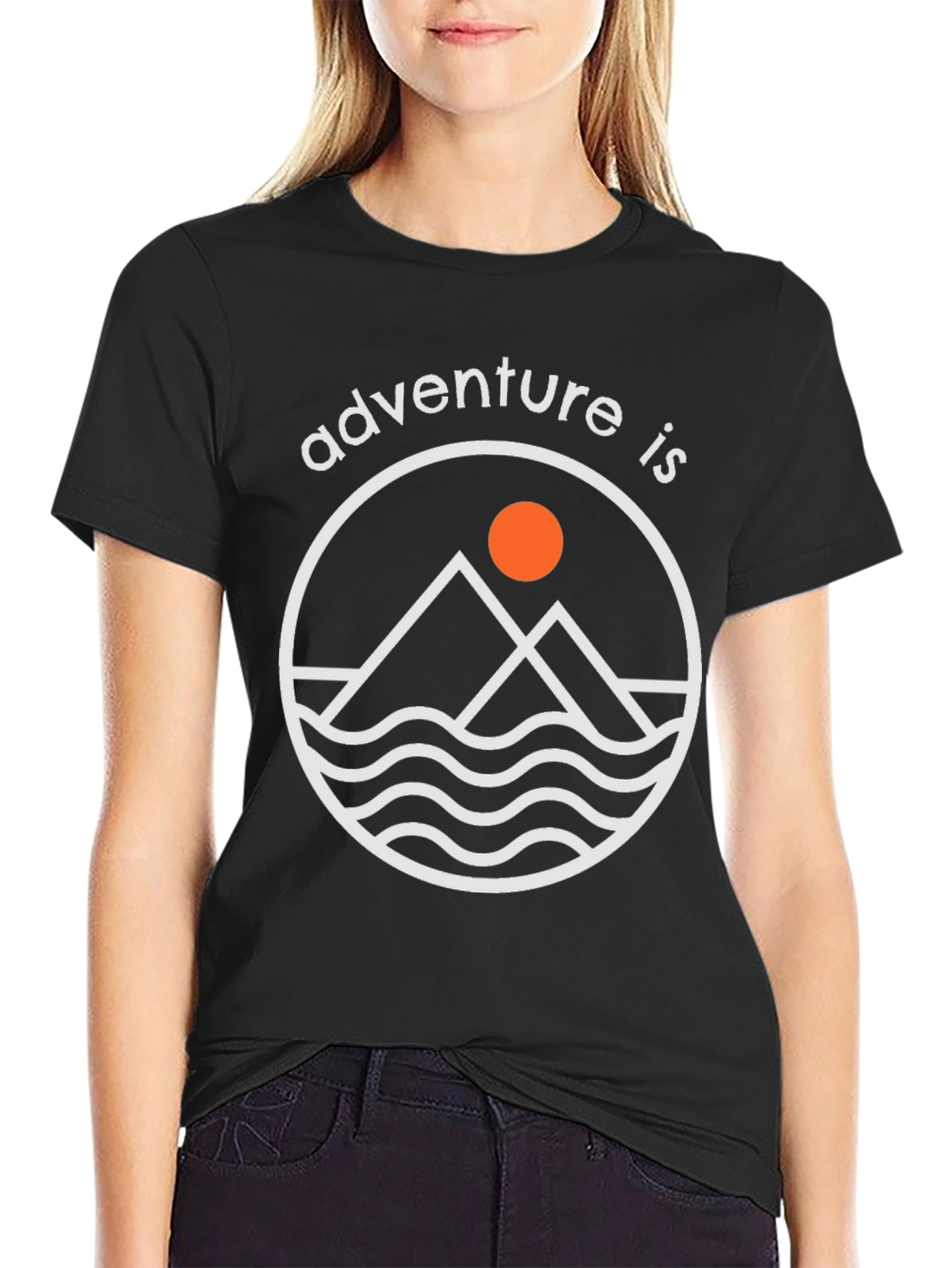 Adventure Is T-Shirt: Mountains & Waves Graphic Tee