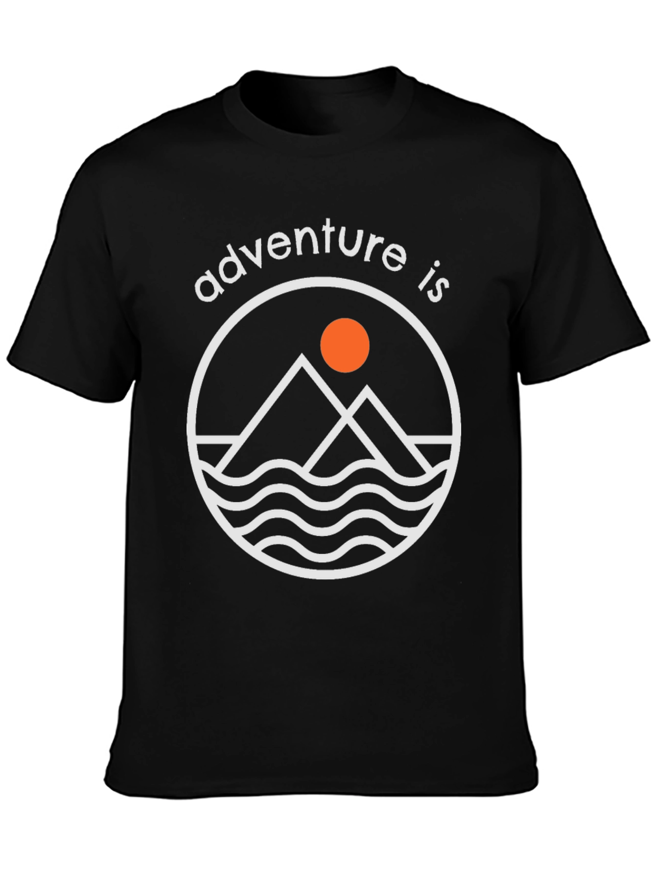 Adventure Is T-Shirt: Mountains & Waves Graphic Tee