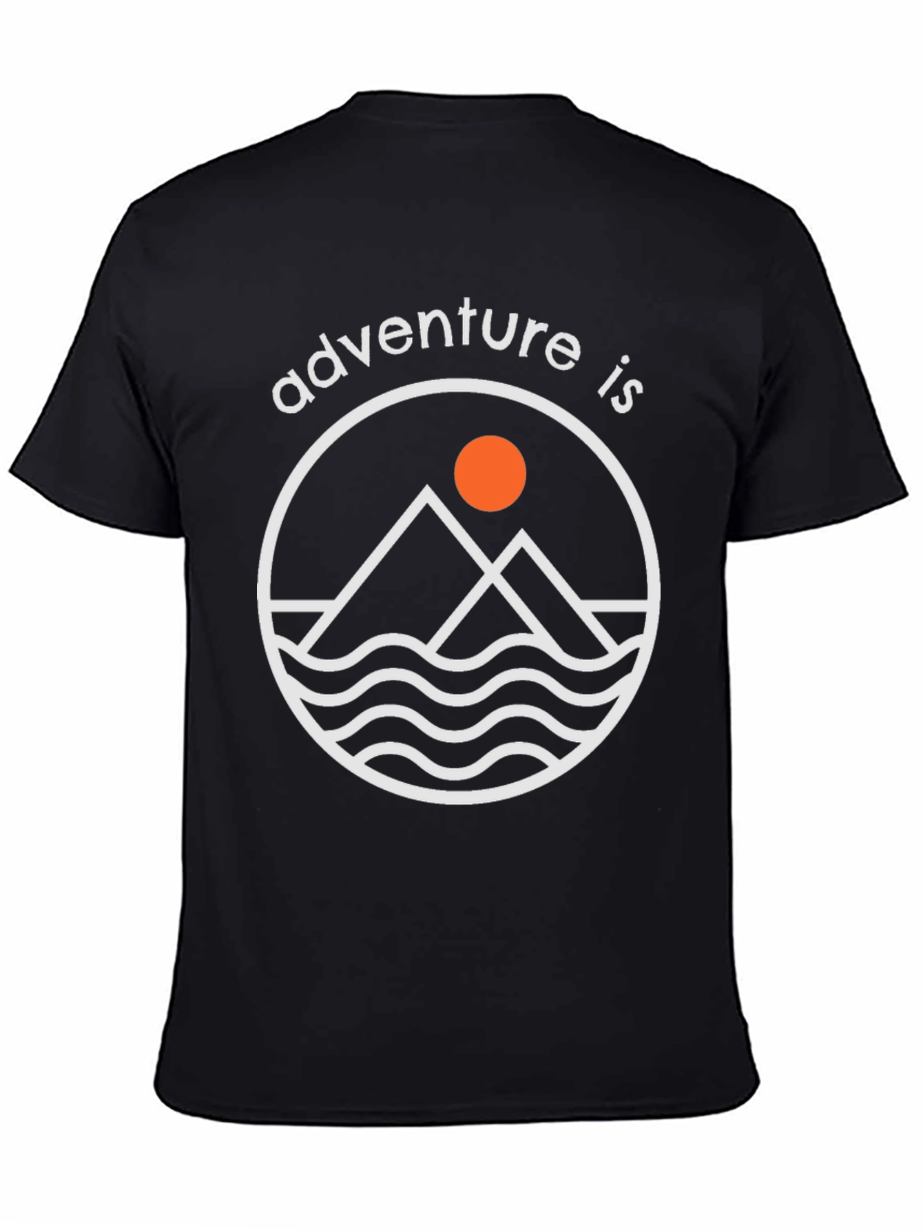 Adventure Is T-Shirt: Mountains & Waves Graphic Tee