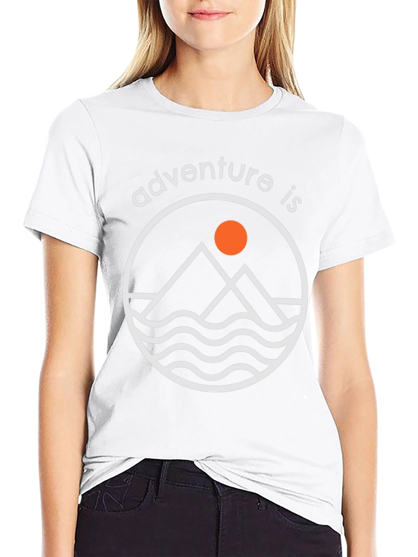 Adventure Is T-Shirt: Mountains & Waves Graphic Tee