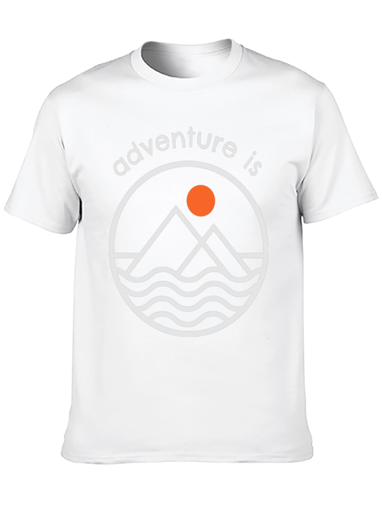 Adventure Is T-Shirt: Mountains & Waves Graphic Tee