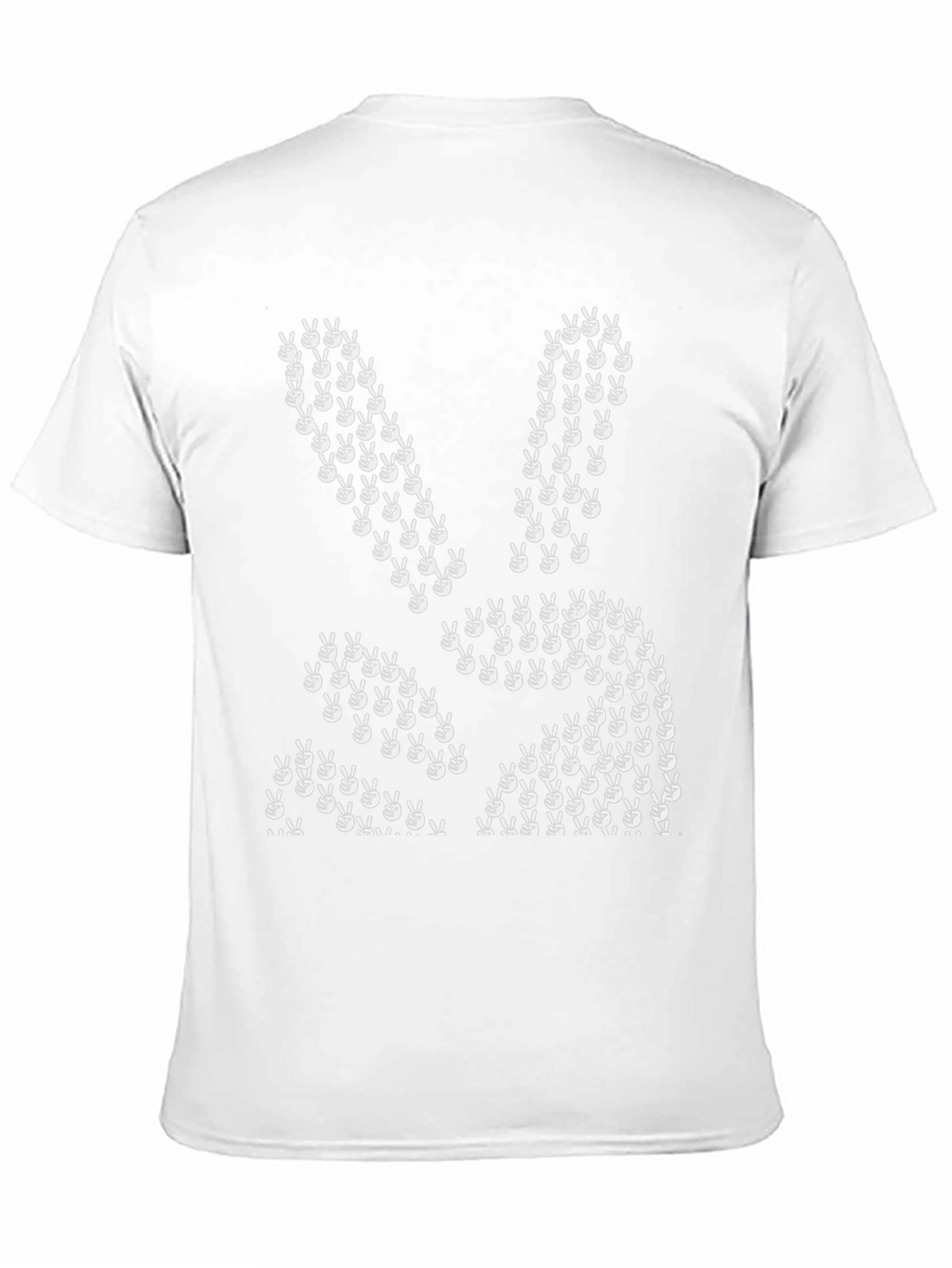 Peace Bunny Graphic Tee - Black Cotton T-Shirt