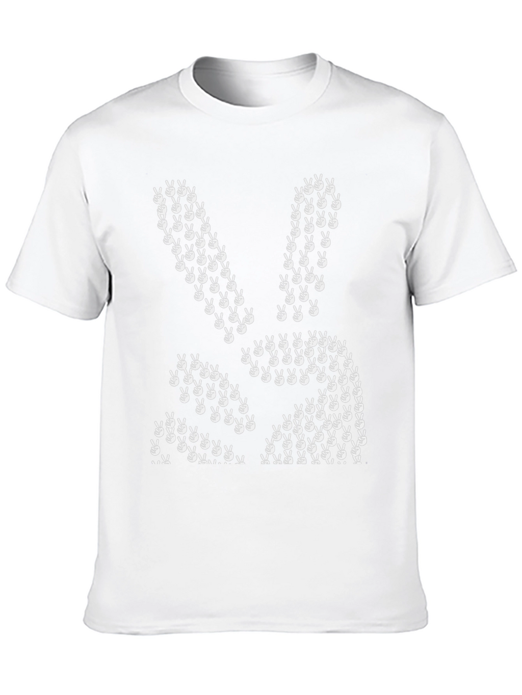 Peace Bunny Graphic Tee - Black Cotton T-Shirt