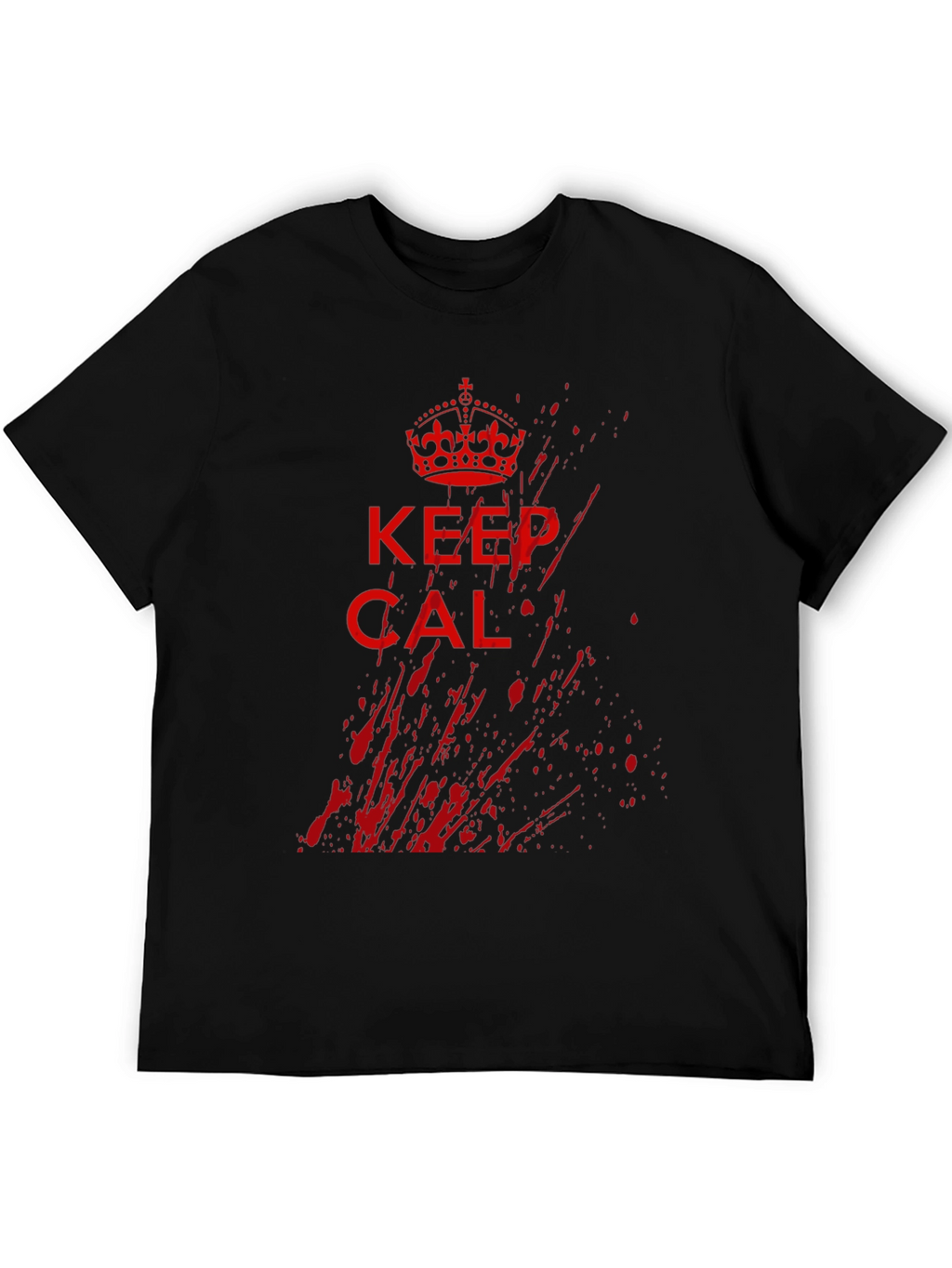 Keep Calm Grunge Graphic Tee - Black