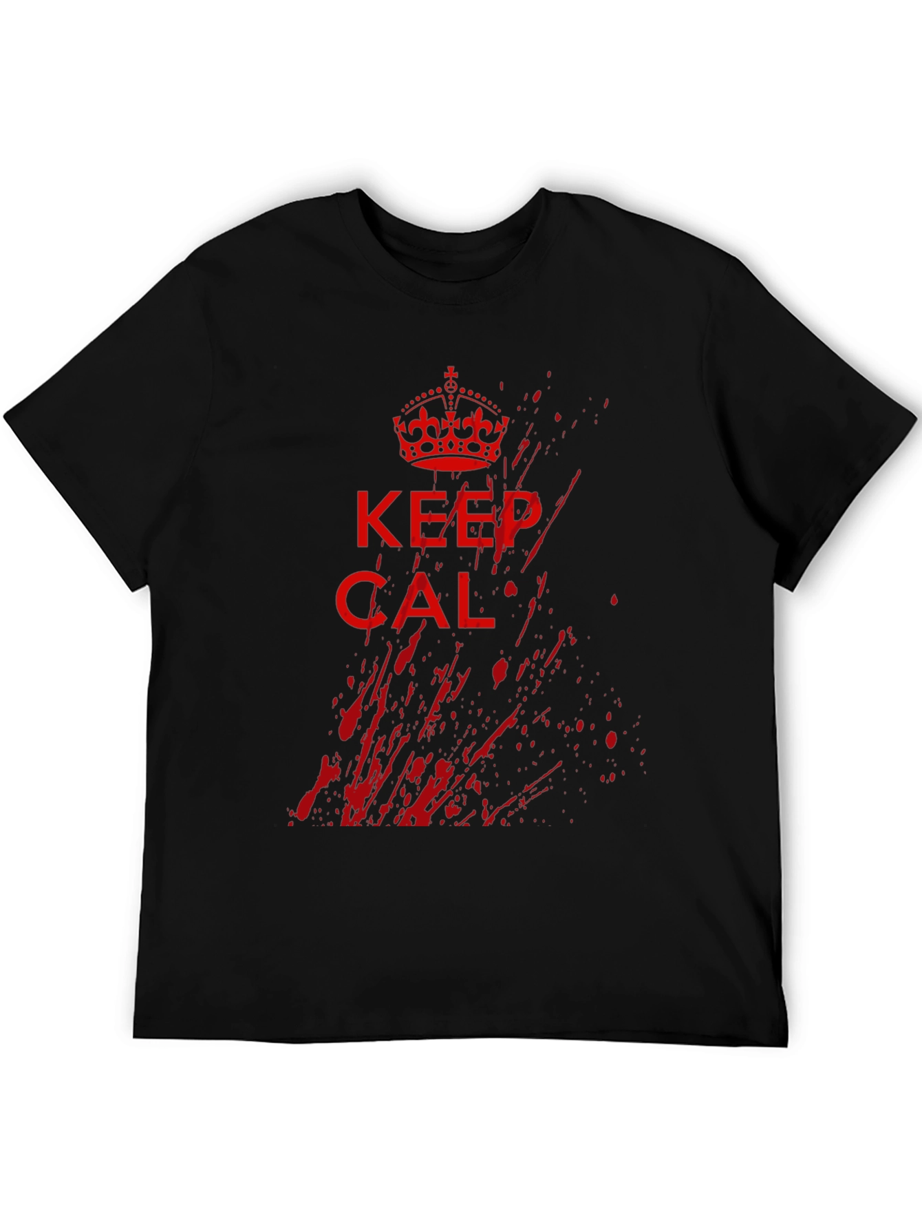 Keep Calm Grunge Graphic Tee - Black