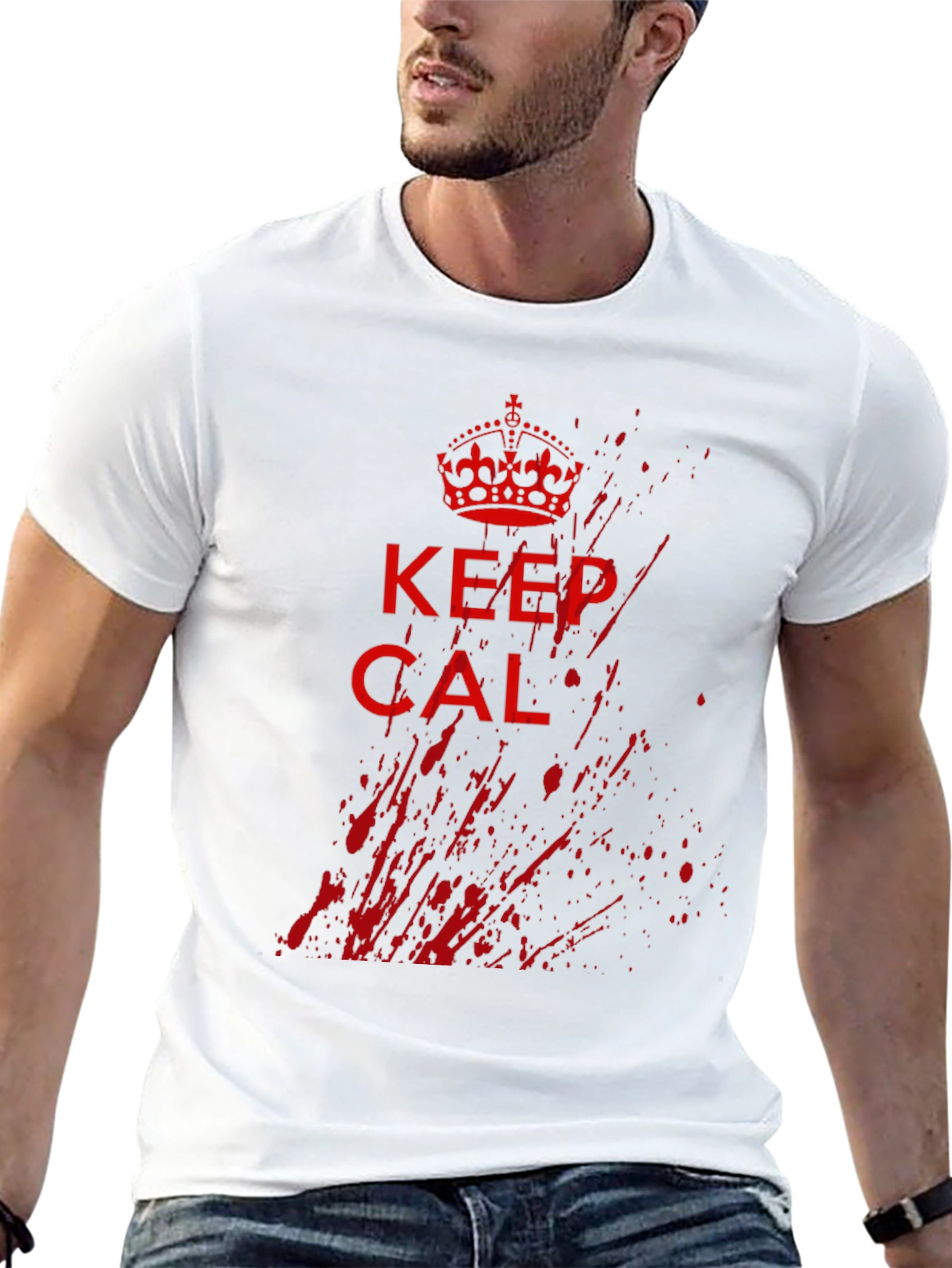 Keep Calm Grunge Graphic Tee - Black