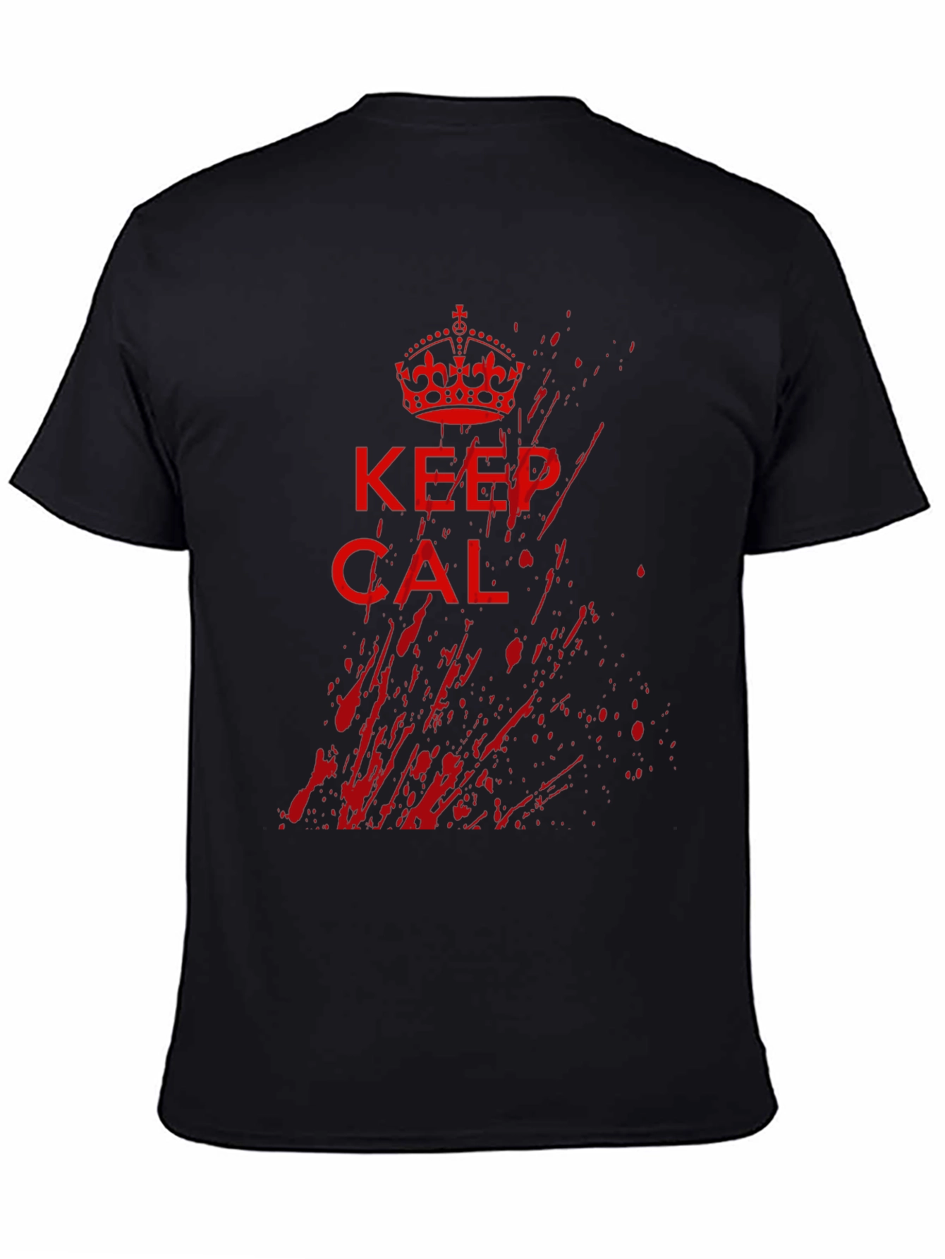Keep Calm Grunge Graphic Tee - Black