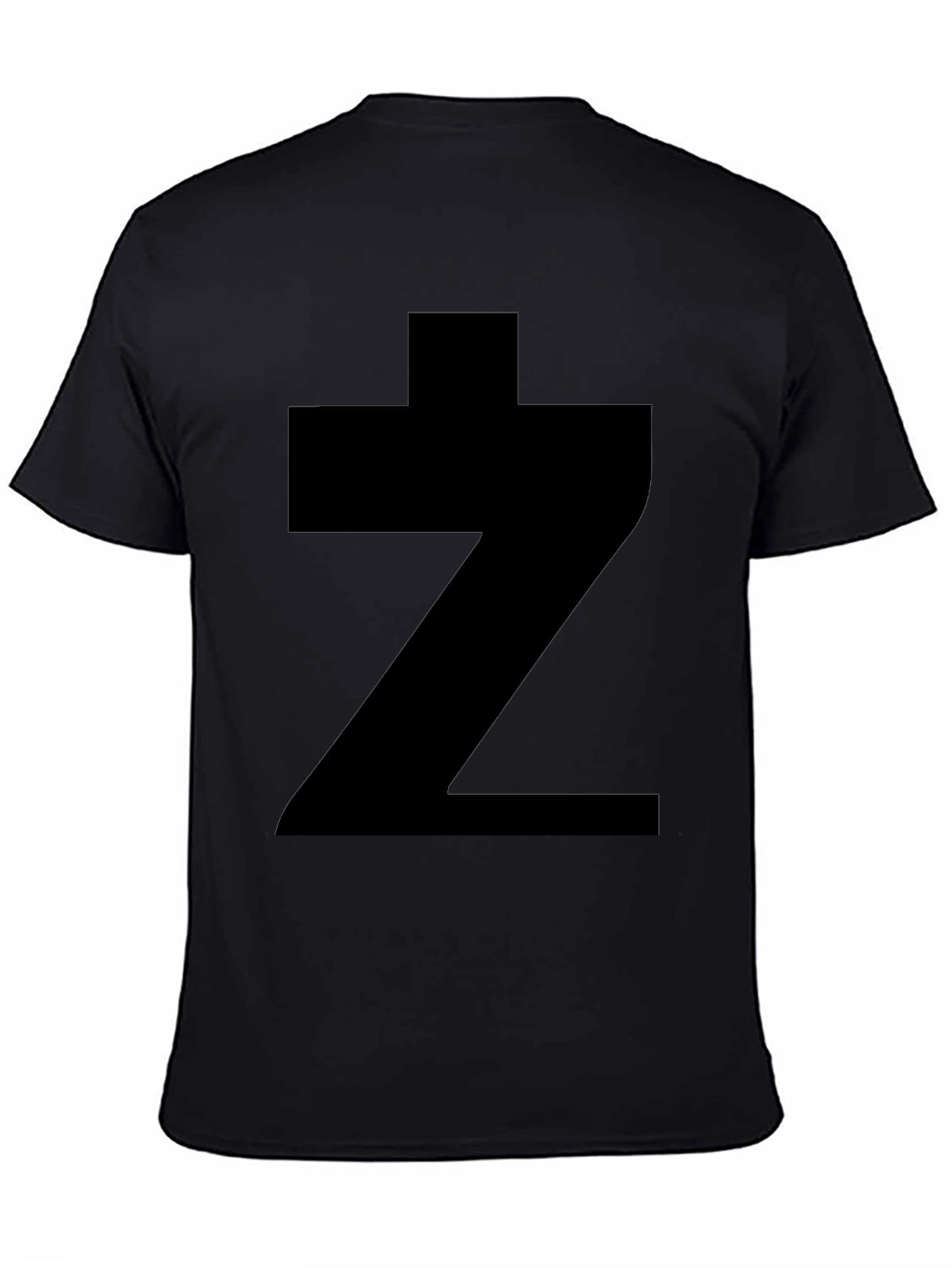 Bold Symbol Graphic Tee - Black Cotton Casual Shirt