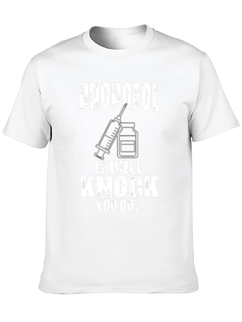 Propofol Knock Out Black T-Shirt