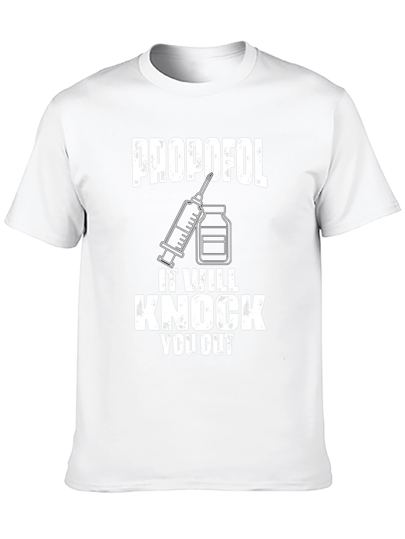 Propofol Knock Out Black T-Shirt