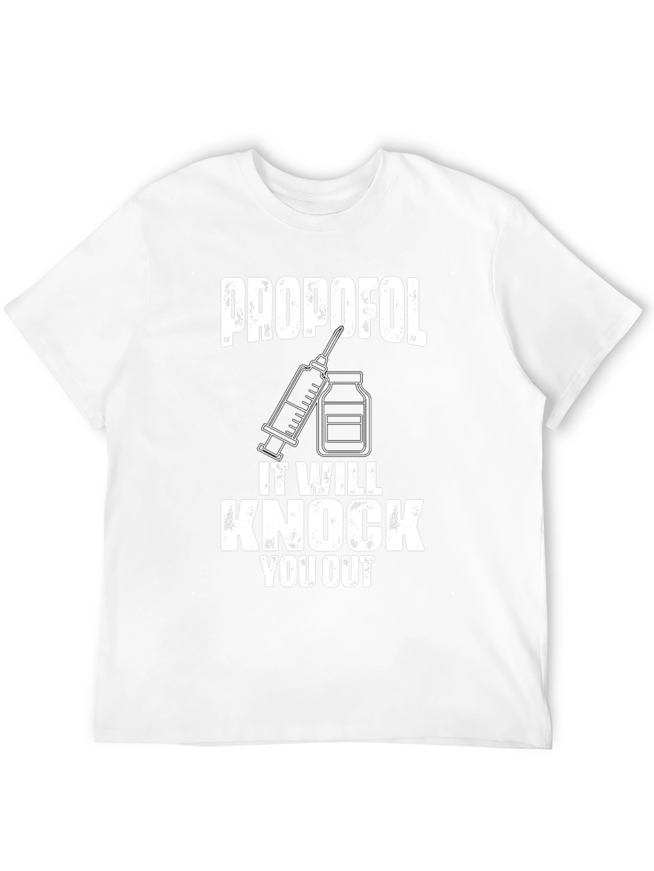 Propofol Knock Out Black T-Shirt