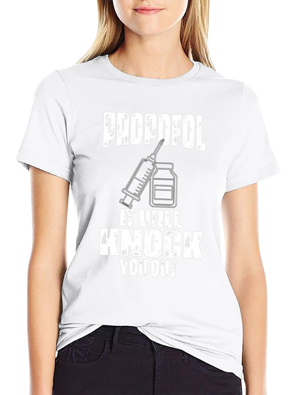 Propofol Knock Out Black T-Shirt