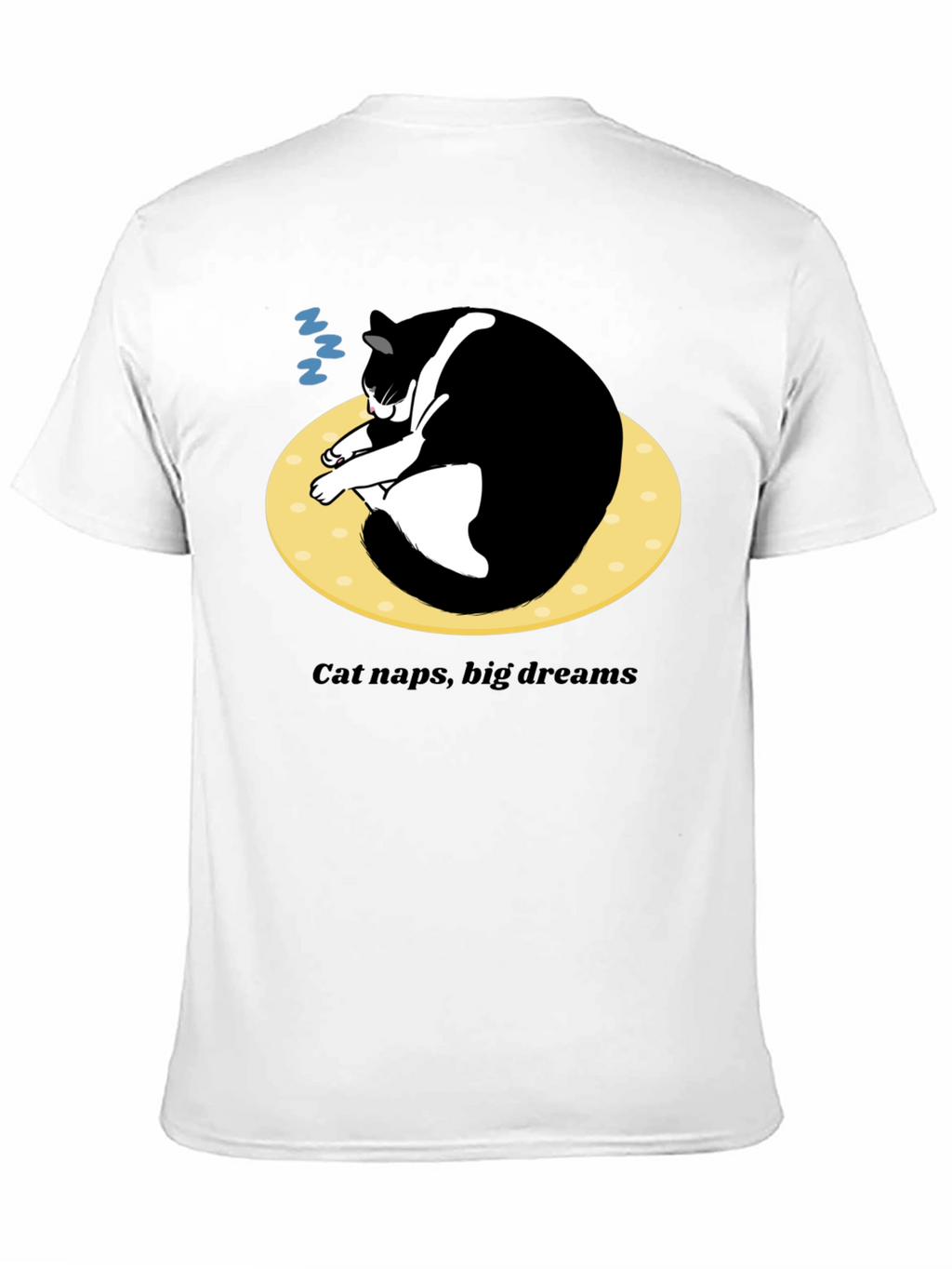 Cat Naps Big Dreams T-Shirt - Black