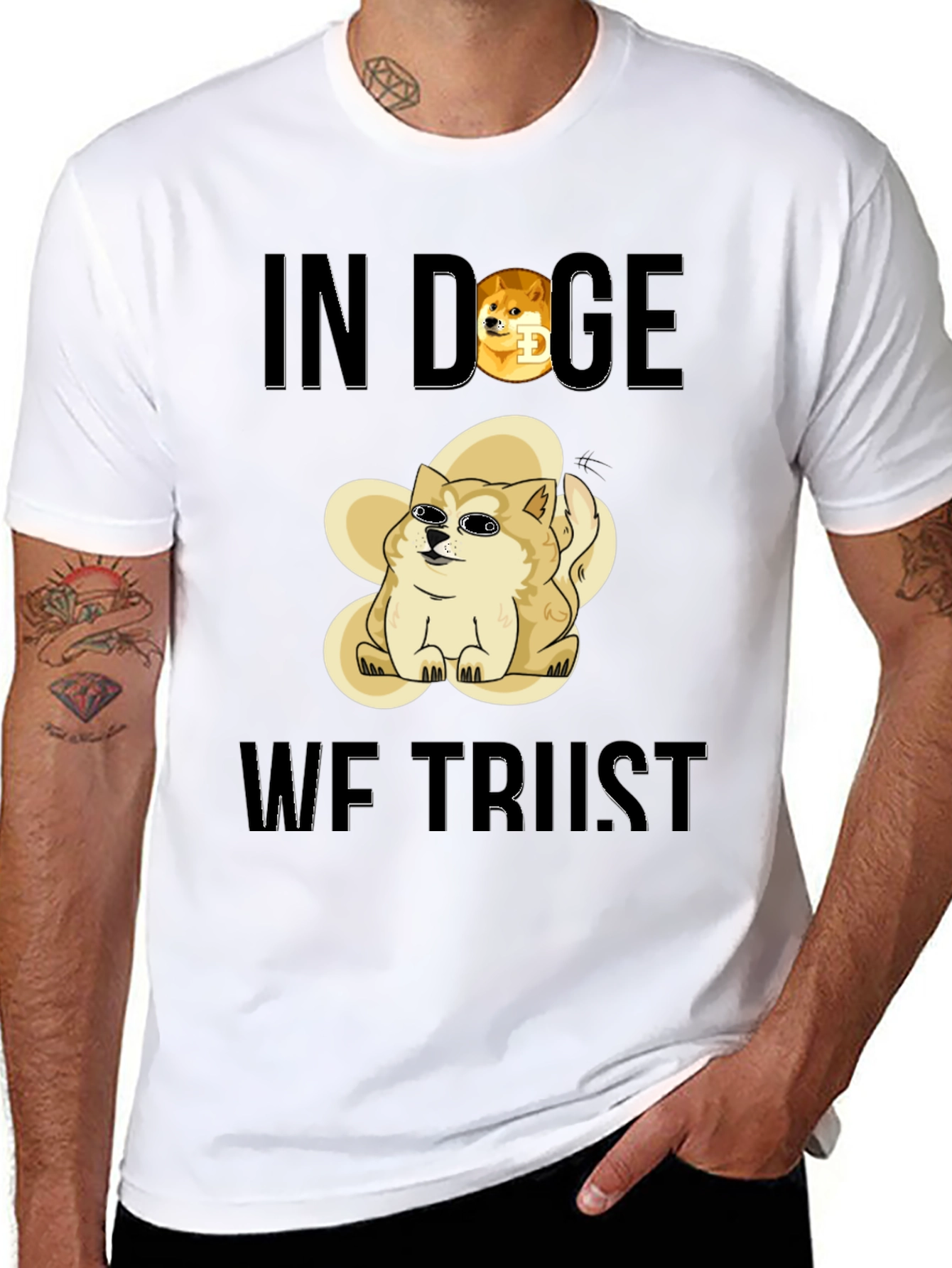 In Doge We Trust Black T-Shirt