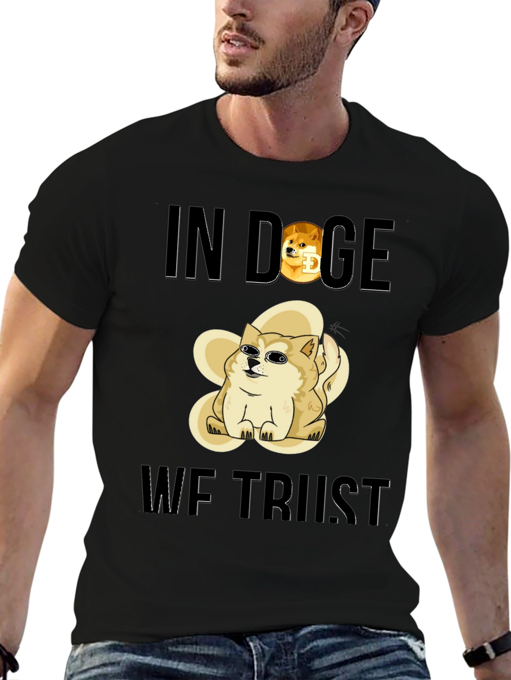 In Doge We Trust Black T-Shirt