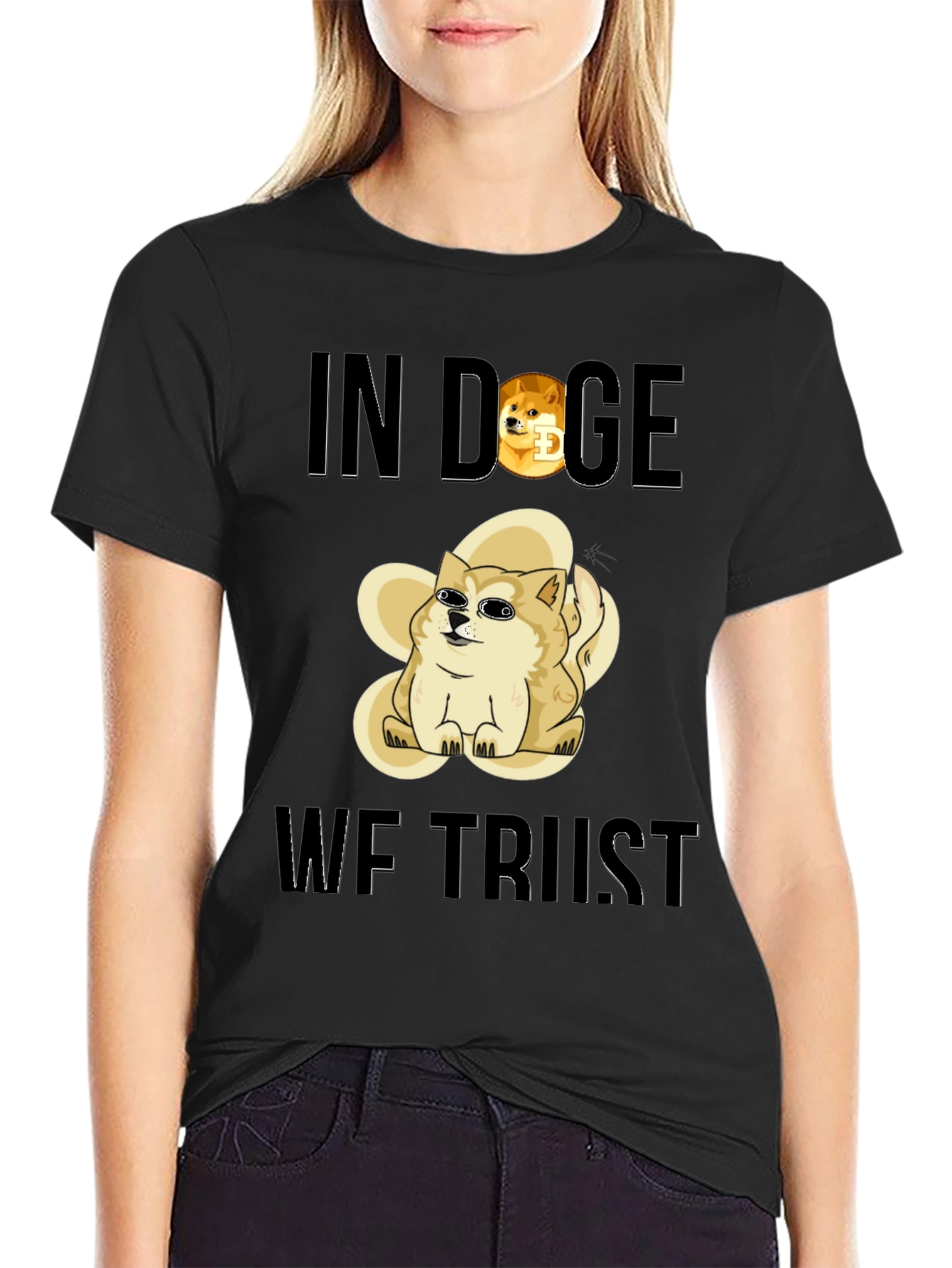In Doge We Trust Black T-Shirt