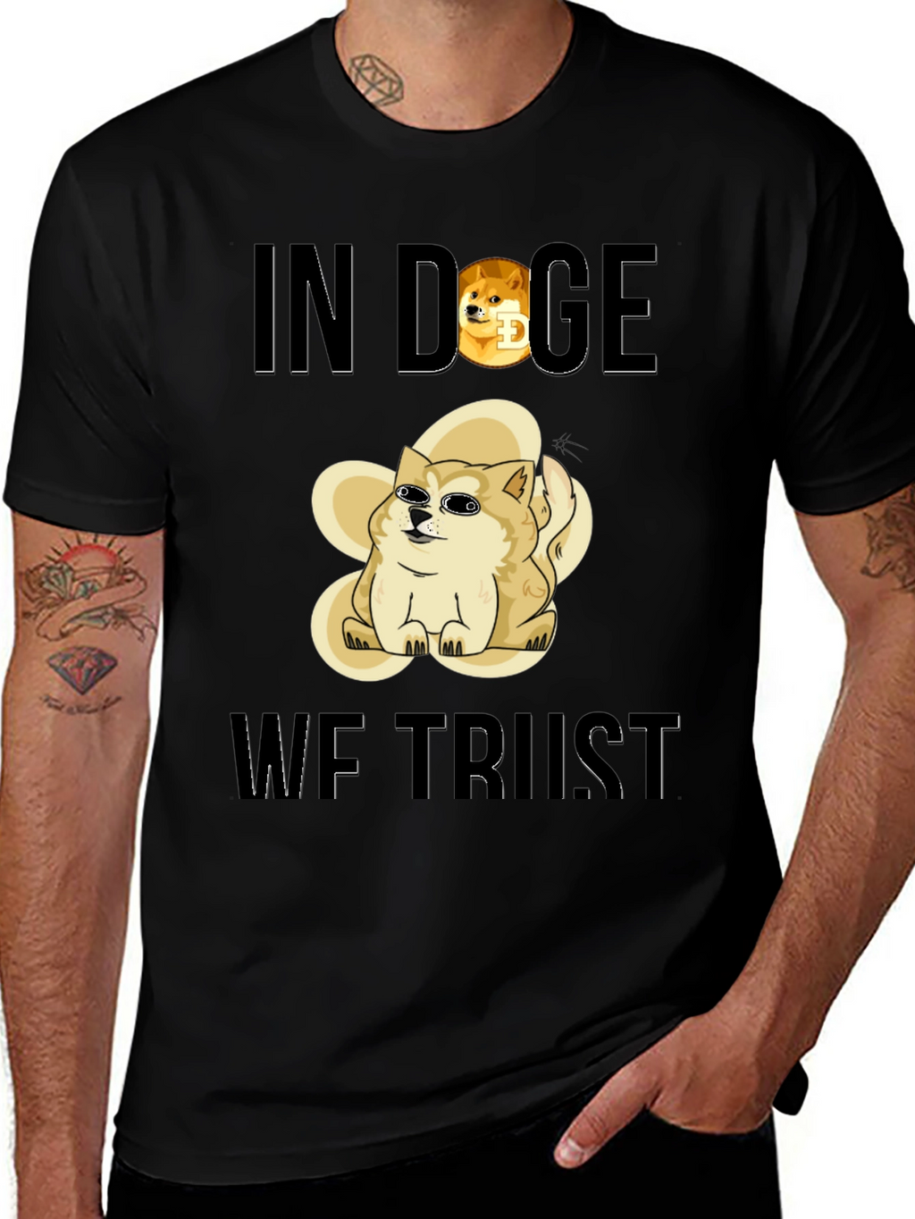 In Doge We Trust Black T-Shirt