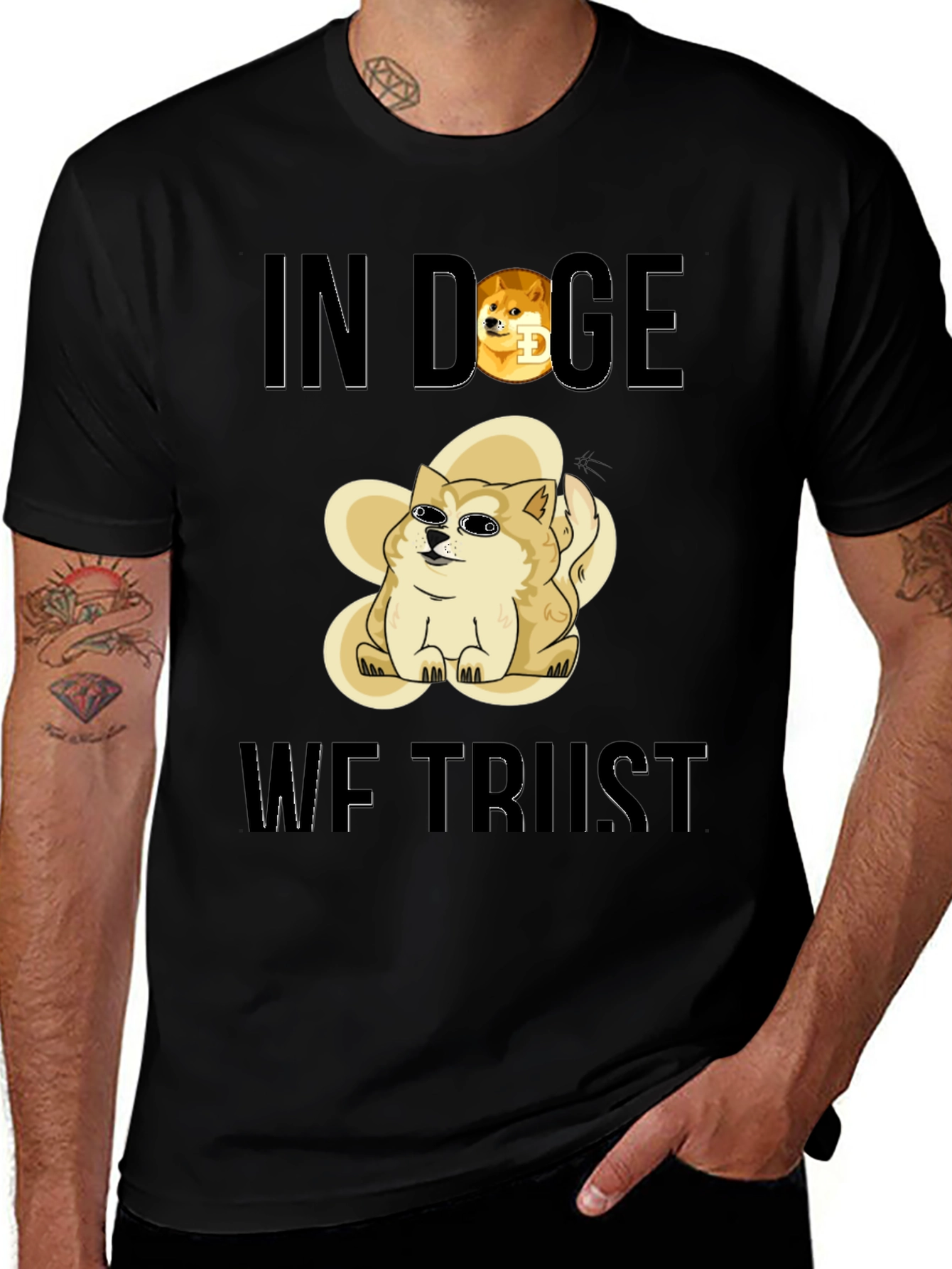 In Doge We Trust Black T-Shirt