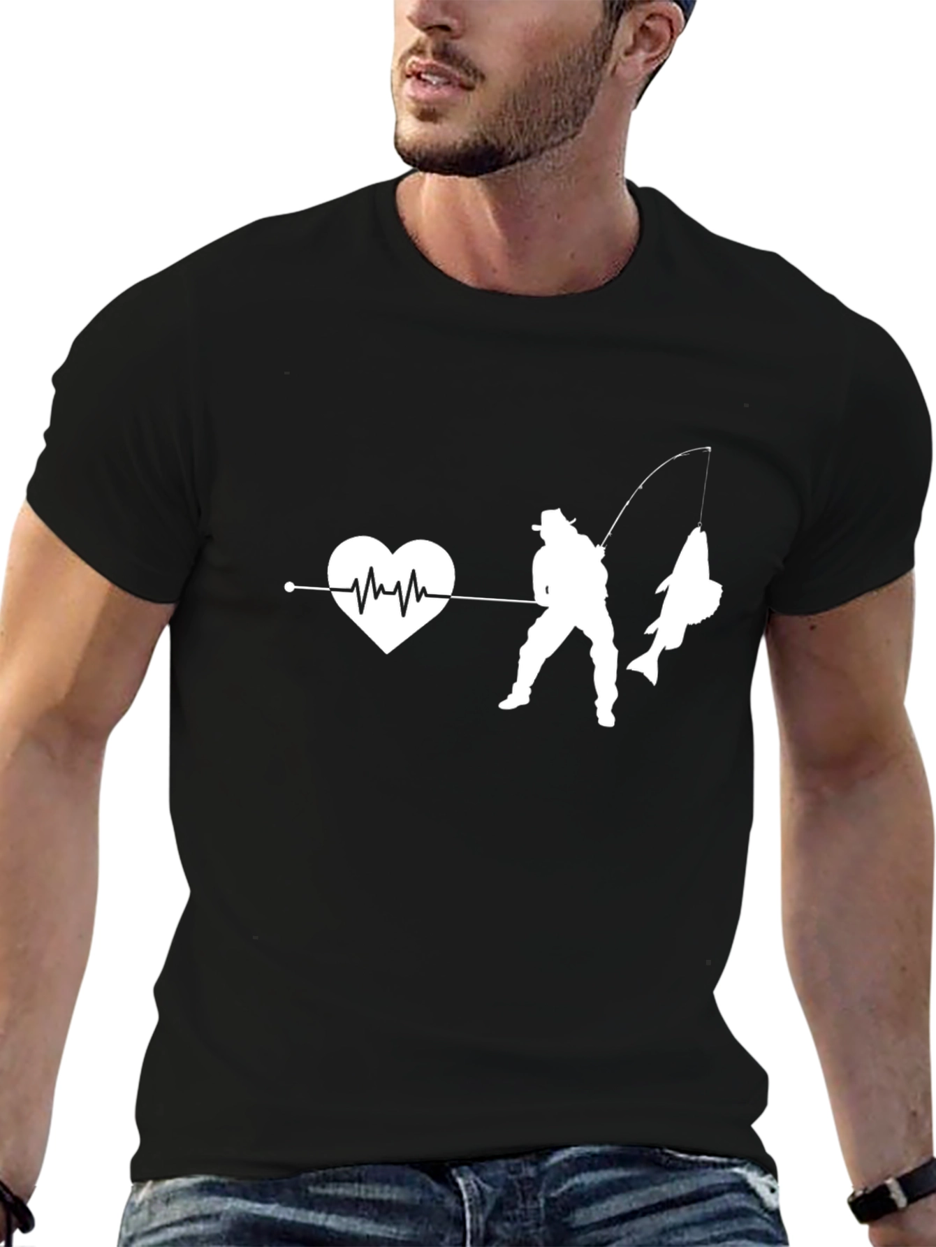 Fishing Heartbeat Graphic Tee - Angler Love