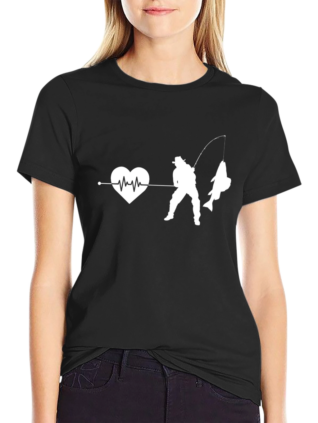 Fishing Heartbeat Graphic Tee - Angler Love