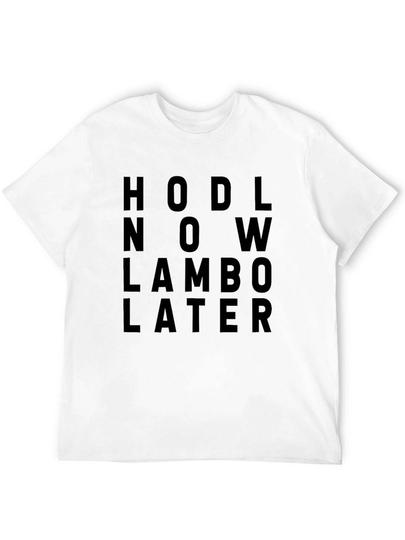 HODL Now Lambo Later Black Crypto T-Shirt