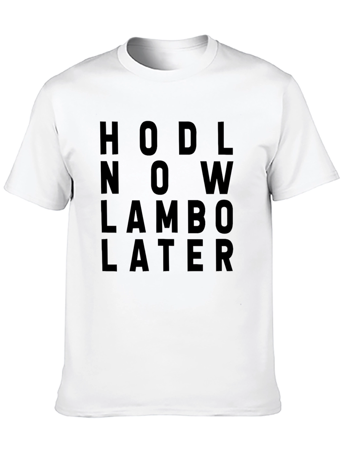 HODL Now Lambo Later Black Crypto T-Shirt