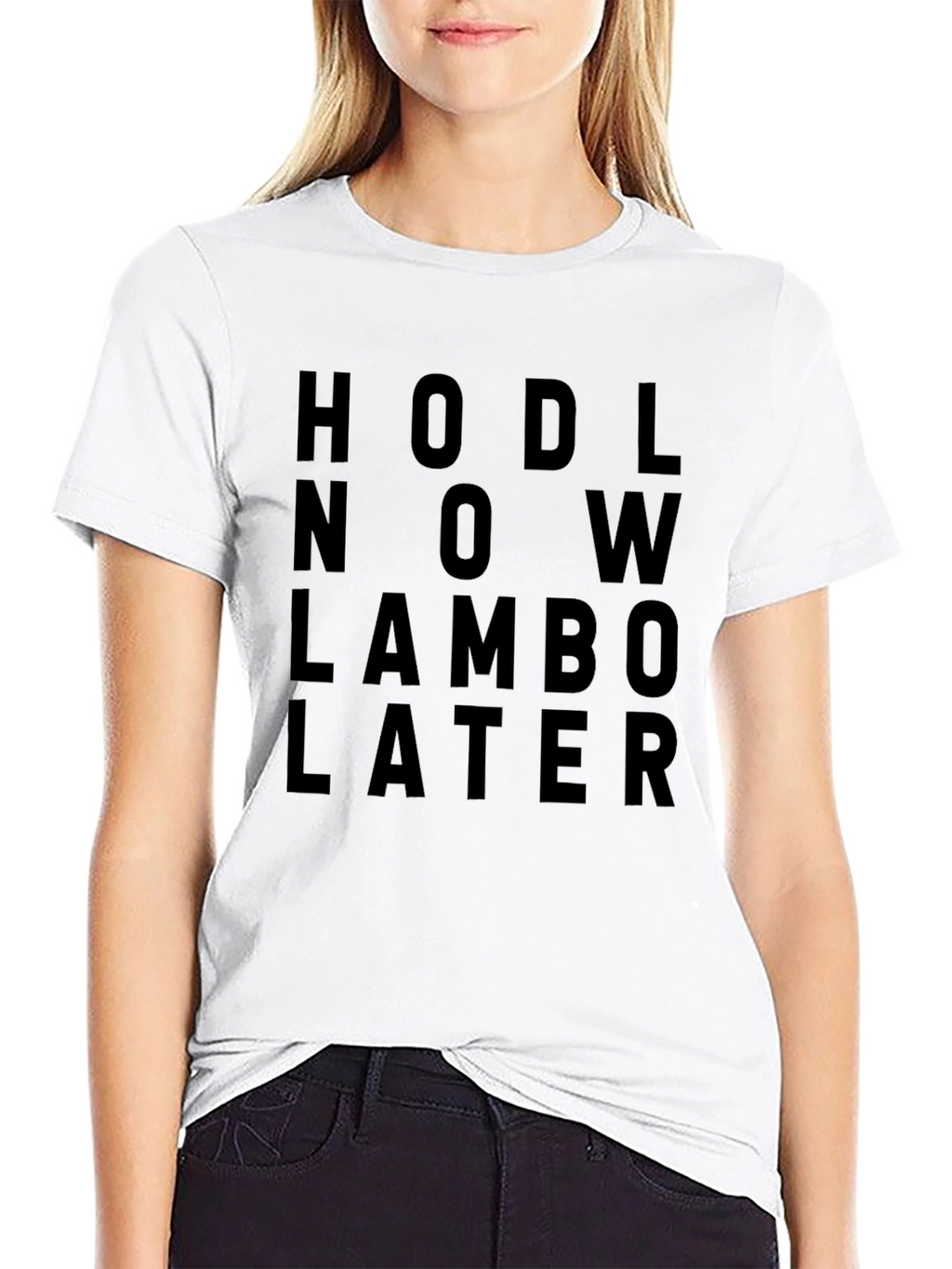HODL Now Lambo Later Black Crypto T-Shirt