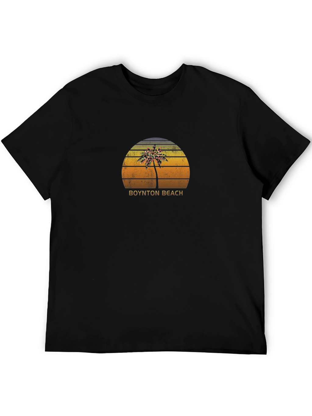 Boynton Beach Palm Tree Sunset Graphic Tee