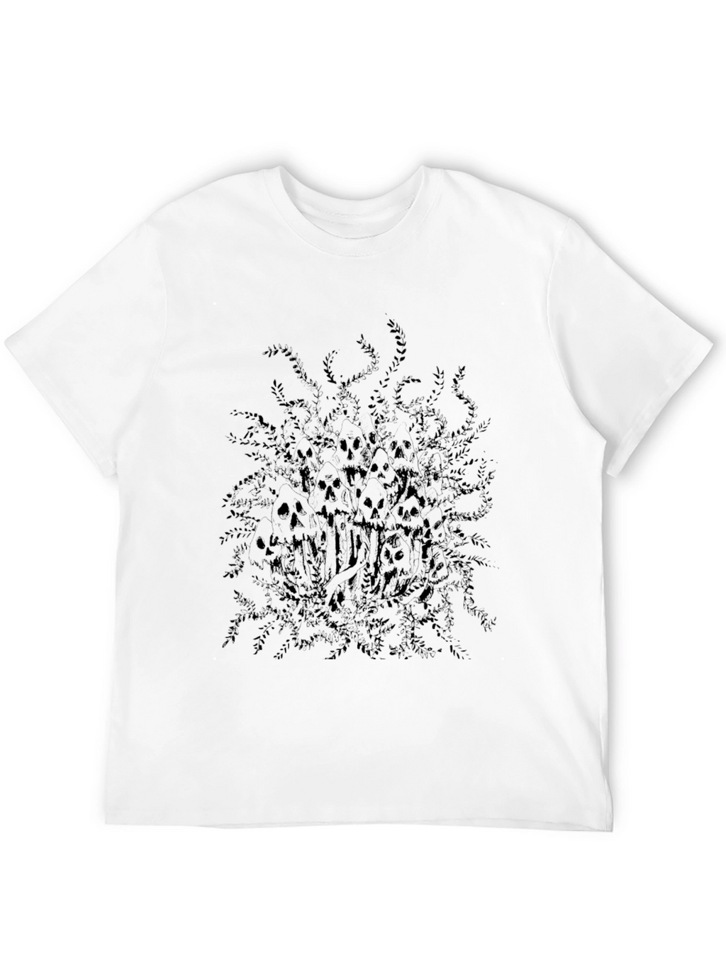 Skull & Foliage Graphic Black Tee