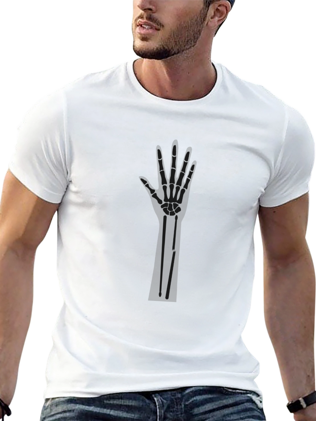 Mens Basic Black Crew Neck T-Shirt