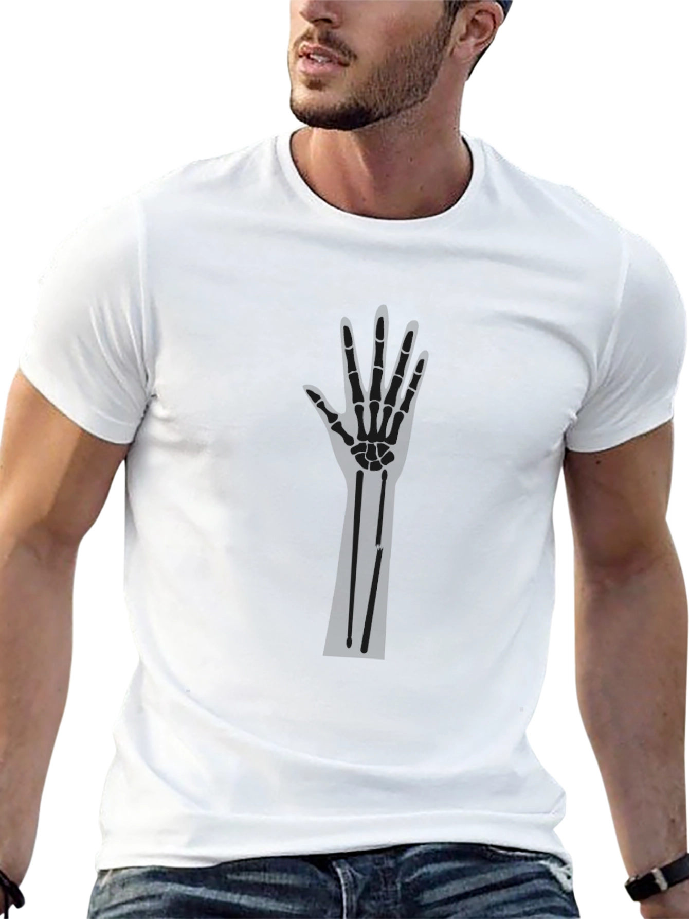 Mens Basic Black Crew Neck T-Shirt