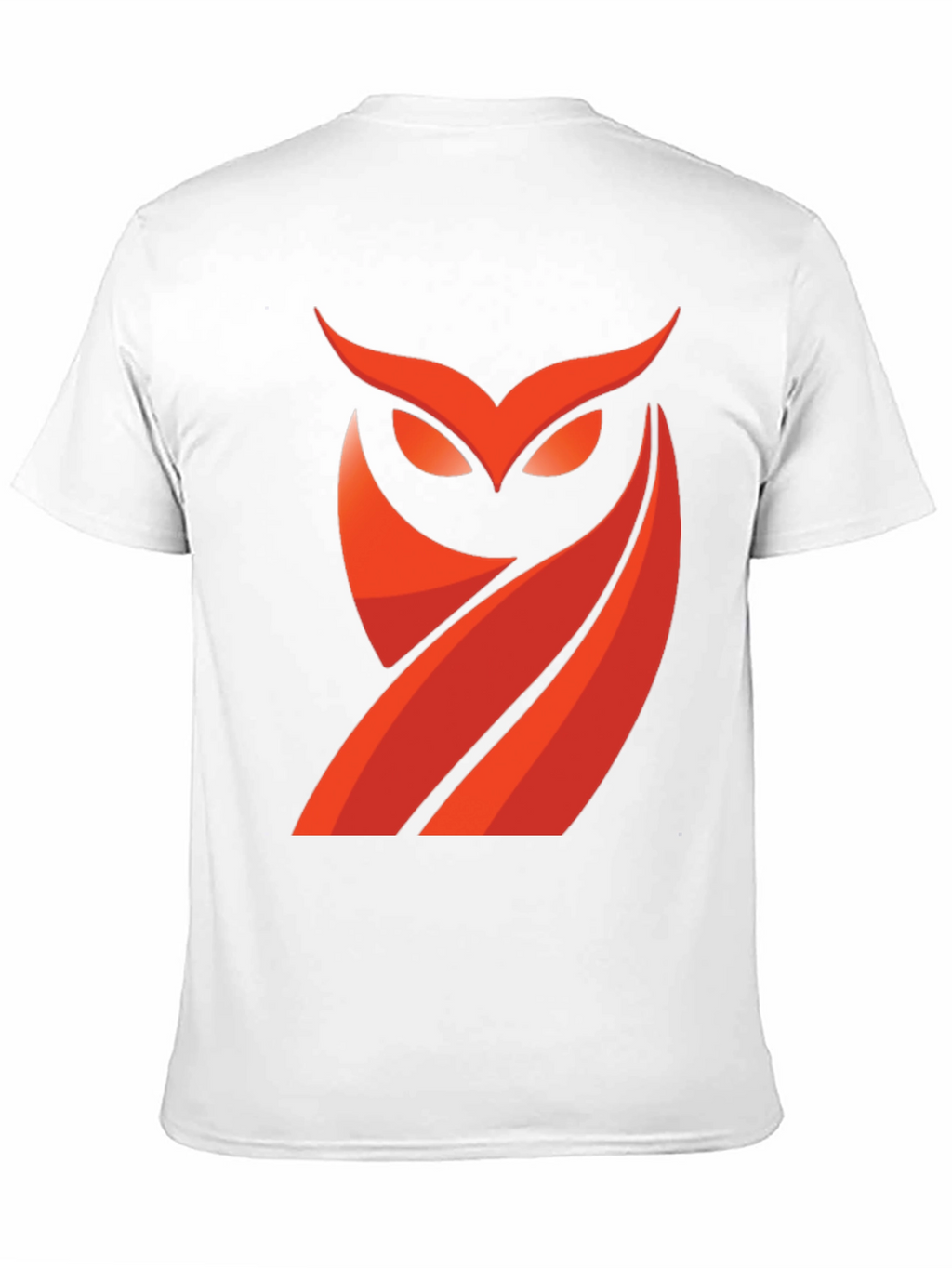 Mens Black T-Shirt with Red Owl Graphic