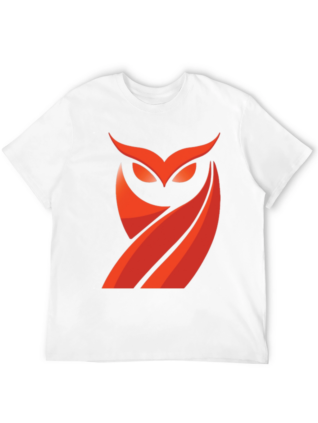 Mens Black T-Shirt with Red Owl Graphic