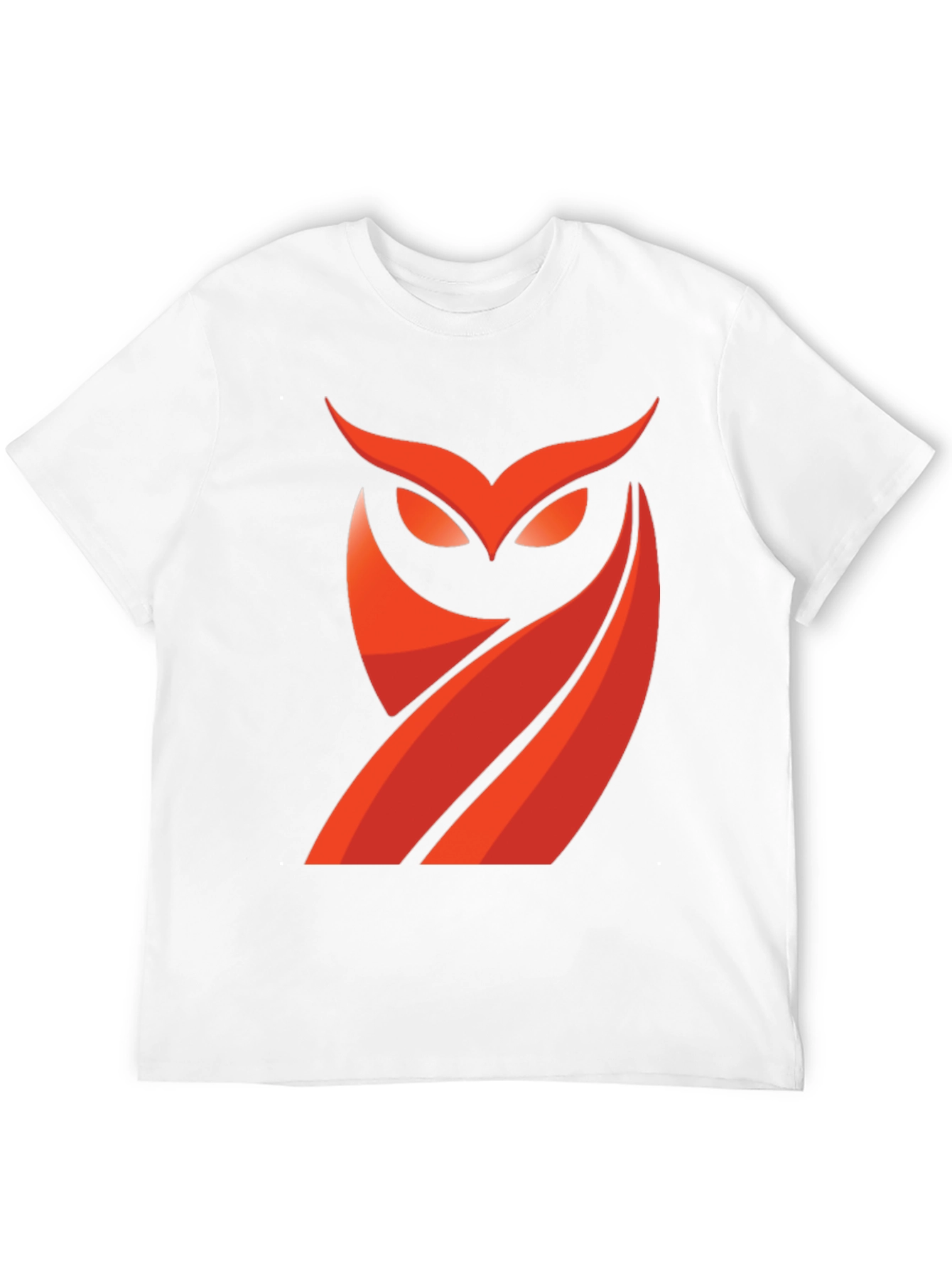 Mens Black T-Shirt with Red Owl Graphic